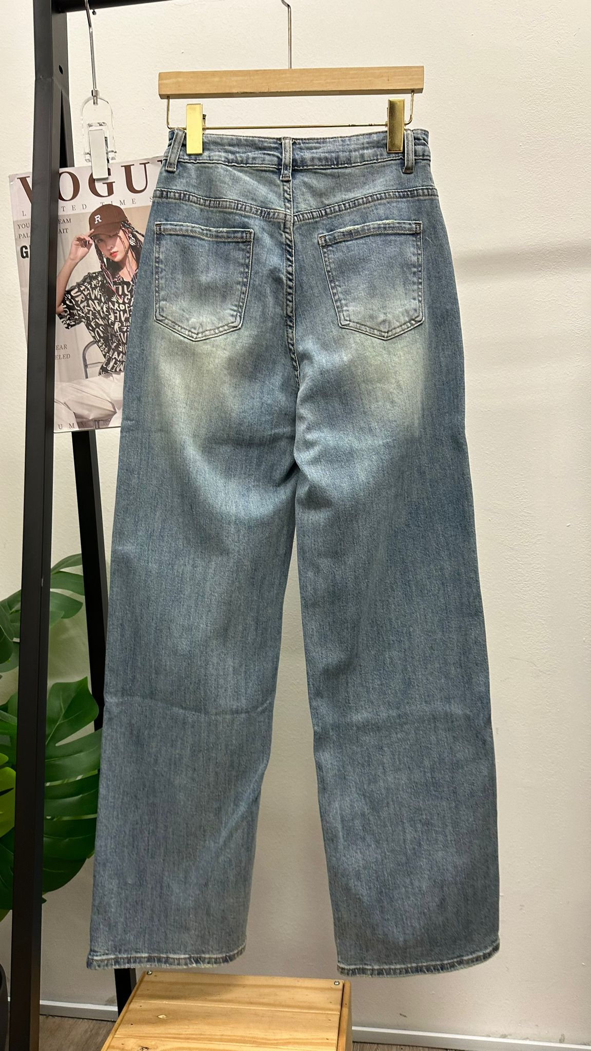(D1886)Denim Pants