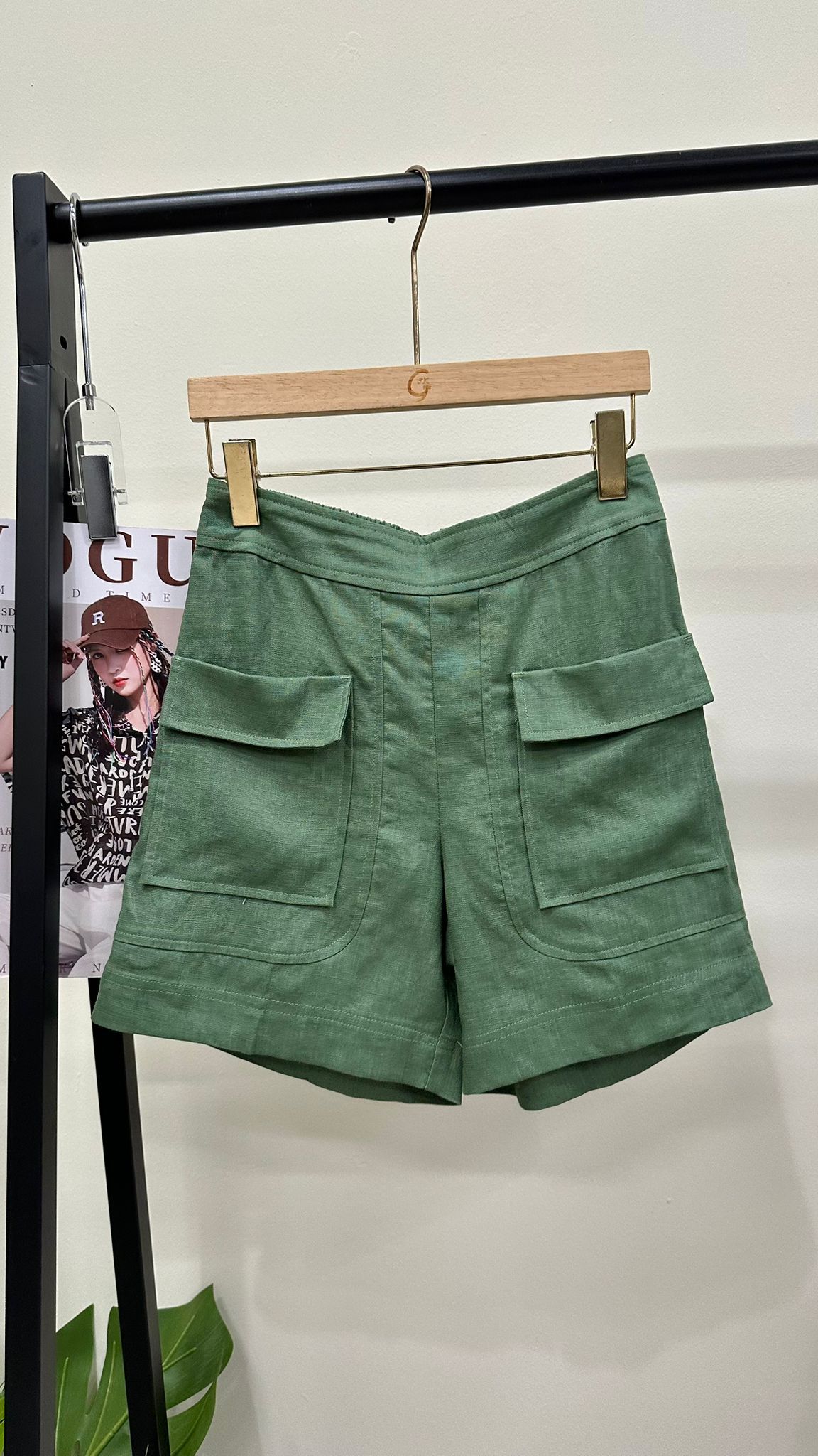 (D1904)Linen Shorts