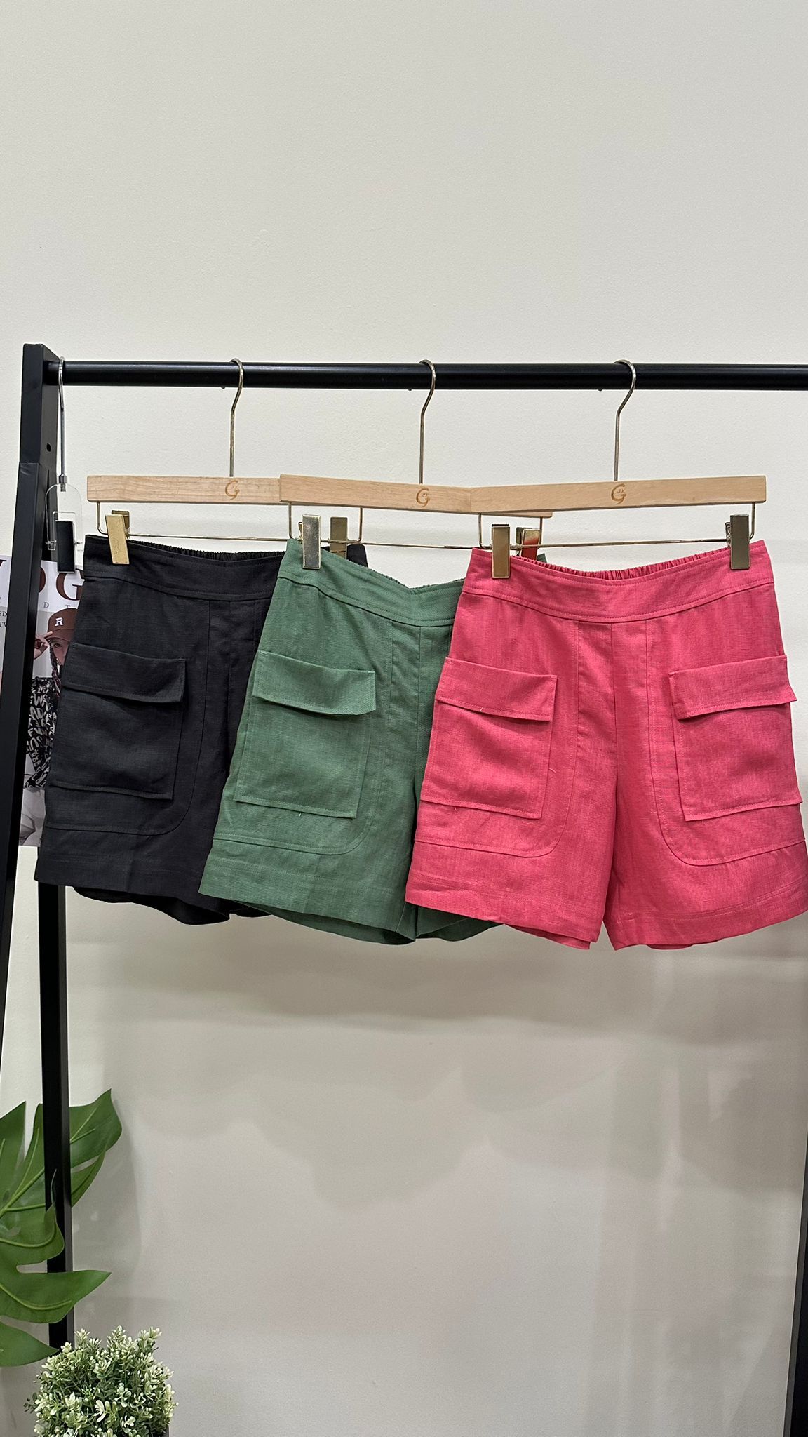 (D1904)Linen Shorts