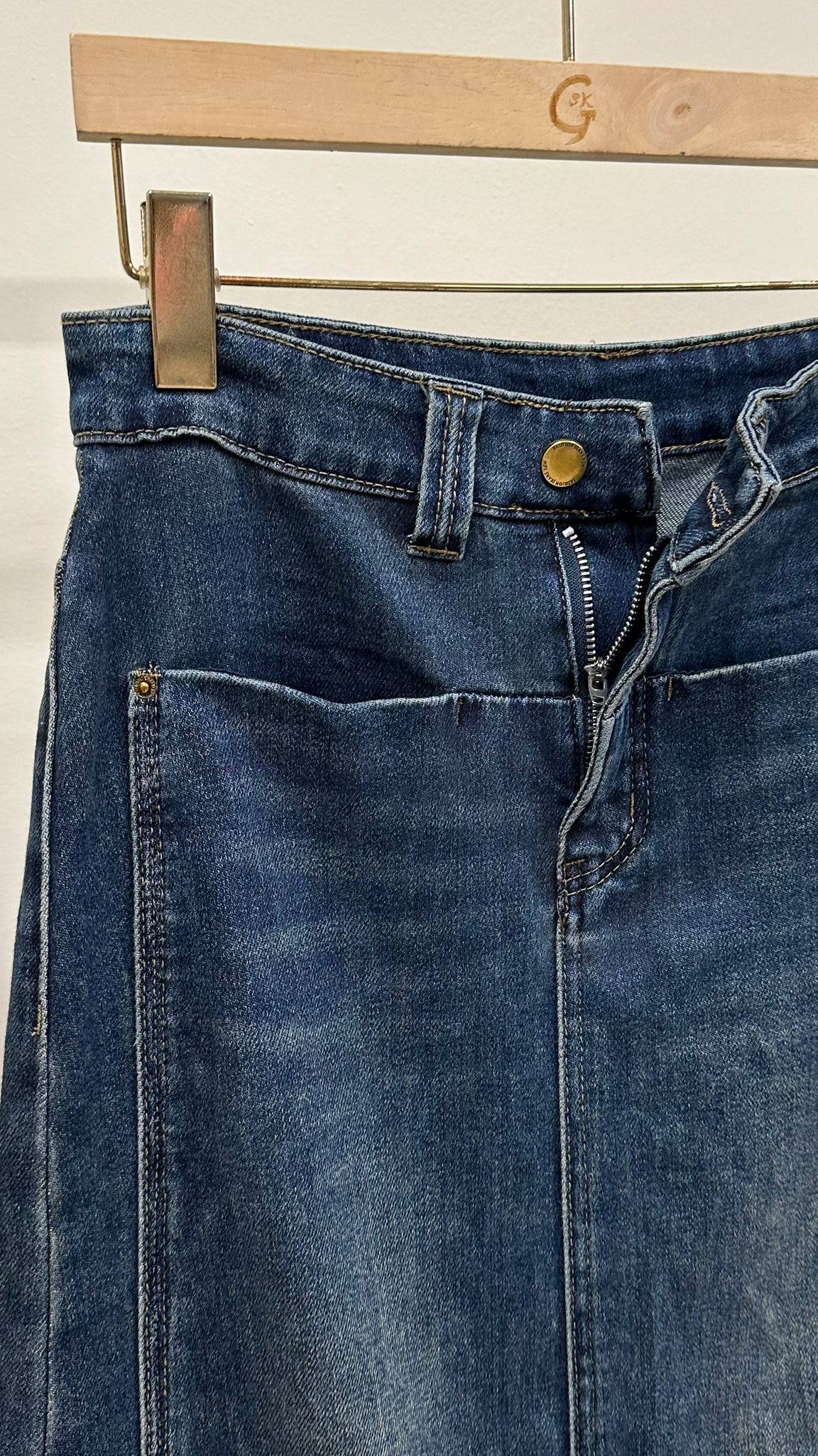 (D1939)Denim Skirt
