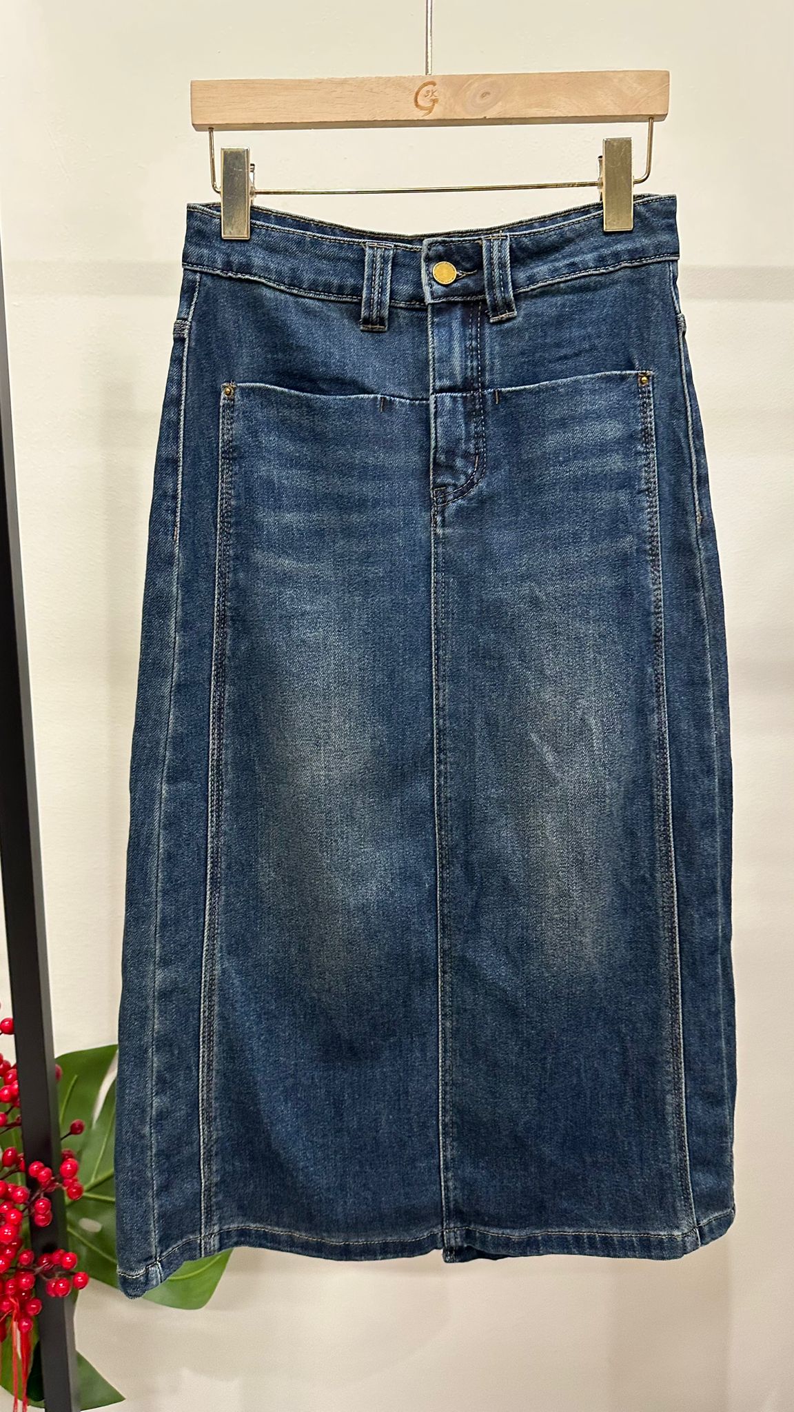 (D1939)Denim Skirt