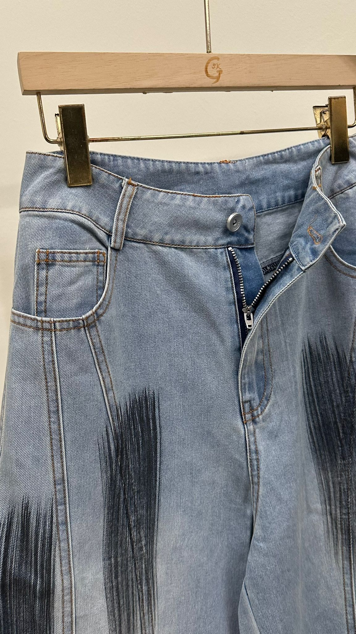 (D2032)Denim Pants
