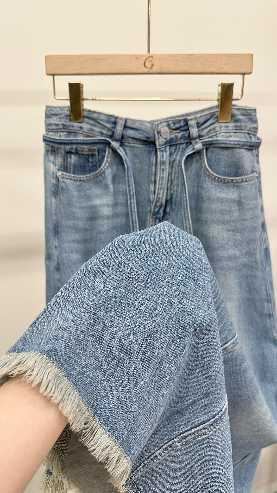 (D2054)Denim Skirt