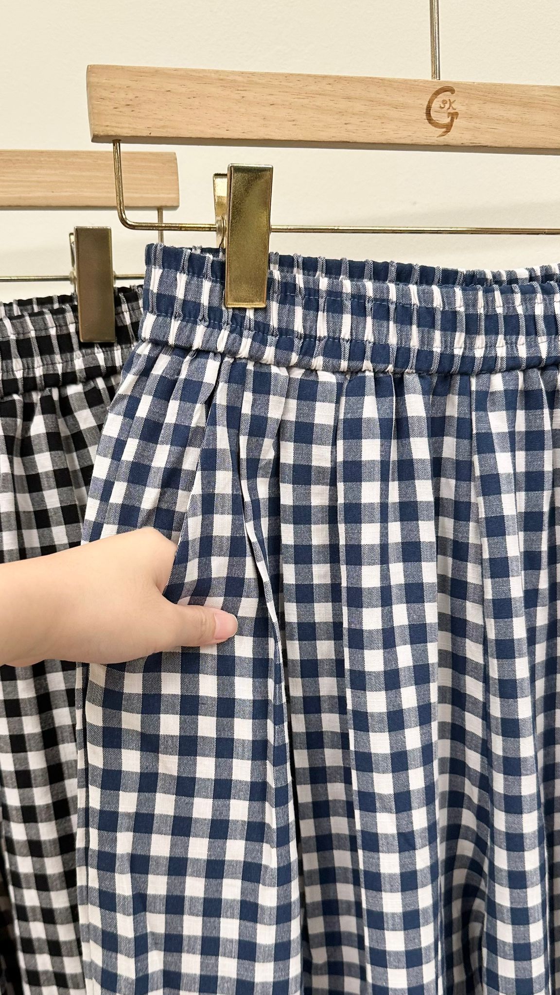 (D2055)Checkered Pants