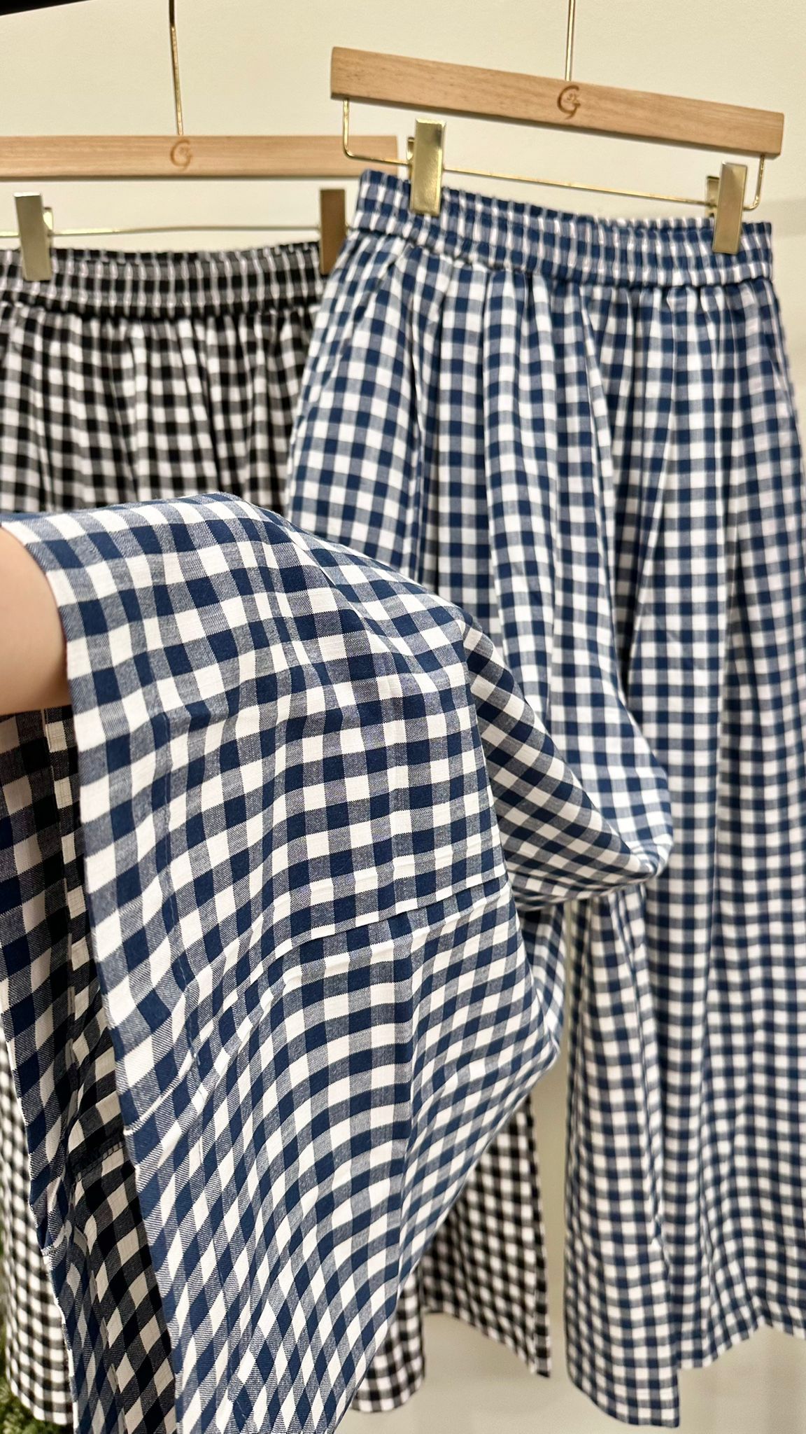 (D2055)Checkered Pants