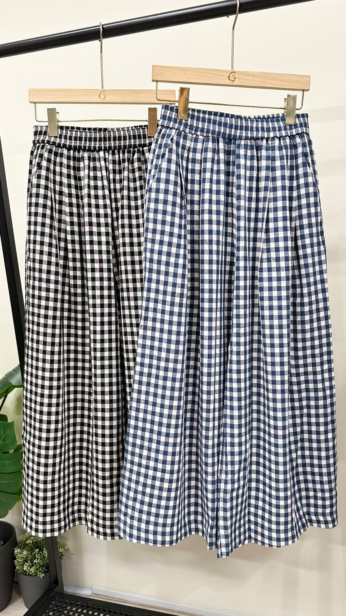 (D2055)Checkered Pants