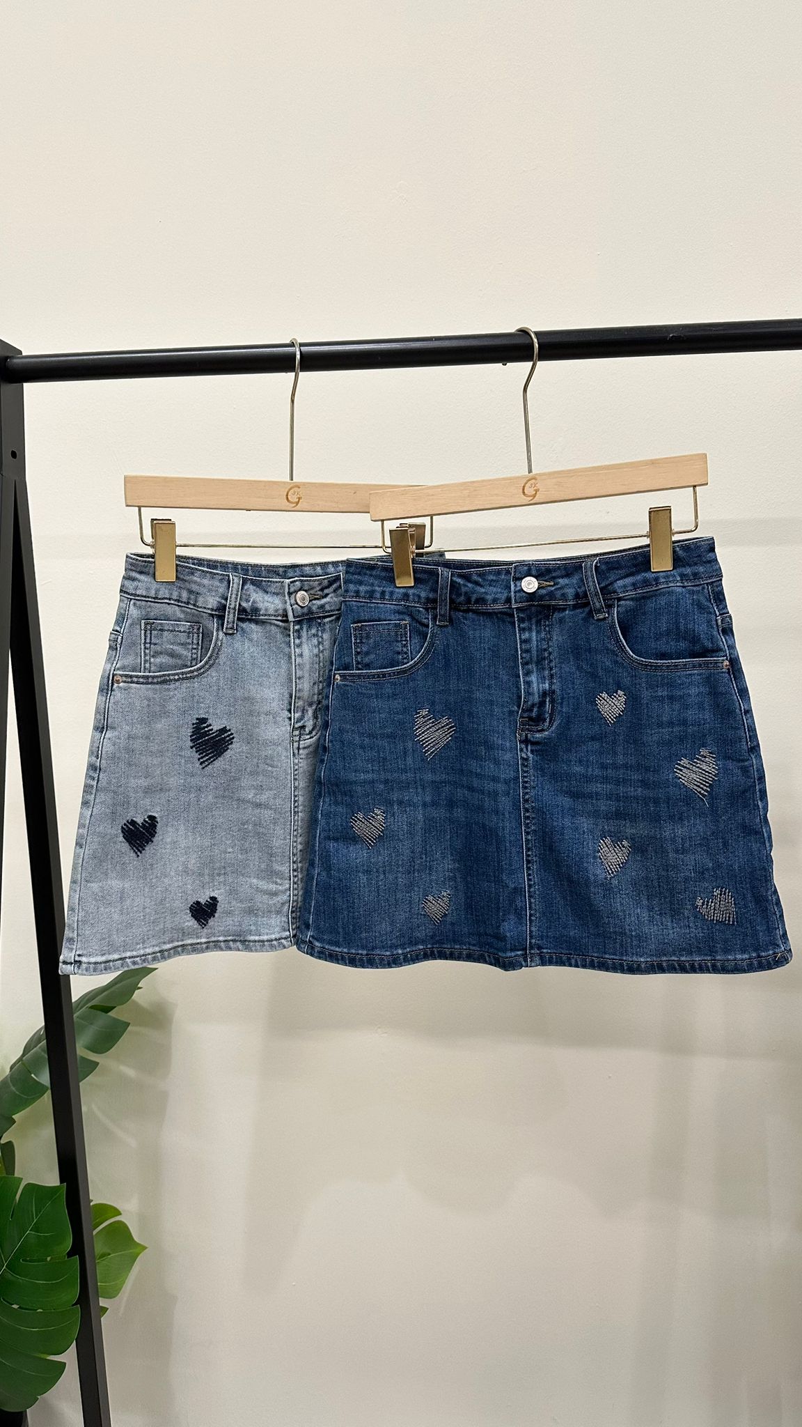 (D2061)Denim Skirt