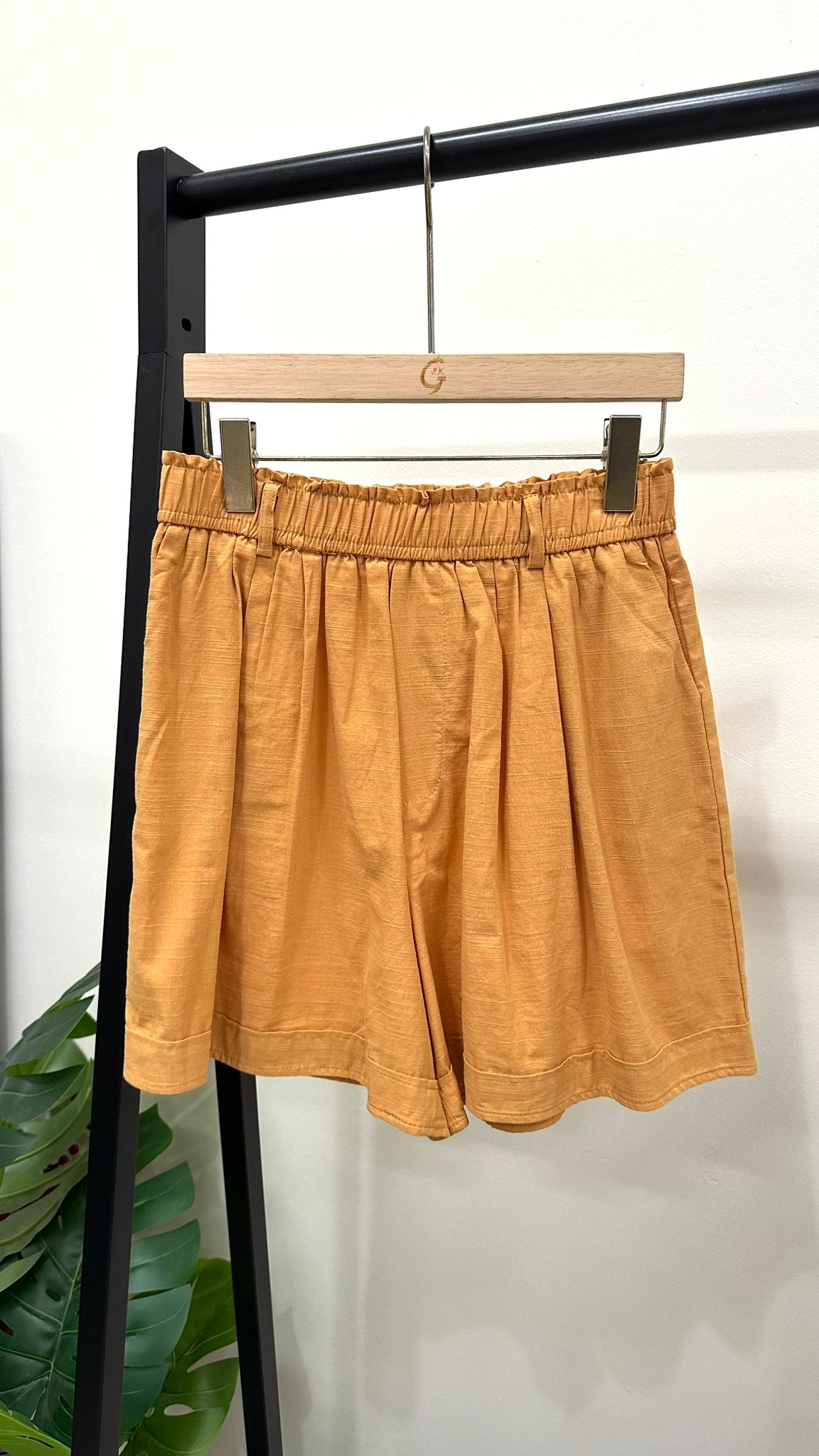 (D2116)Linen Cotton Shorts