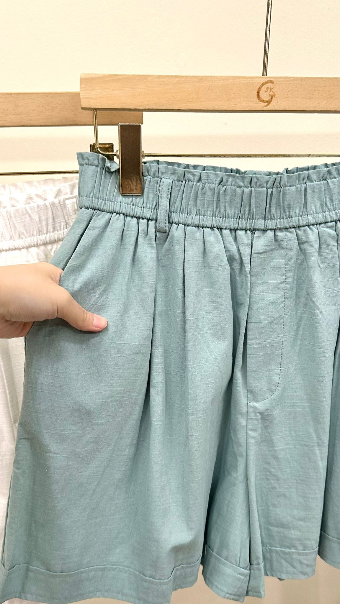 (D2116)Linen Cotton Shorts
