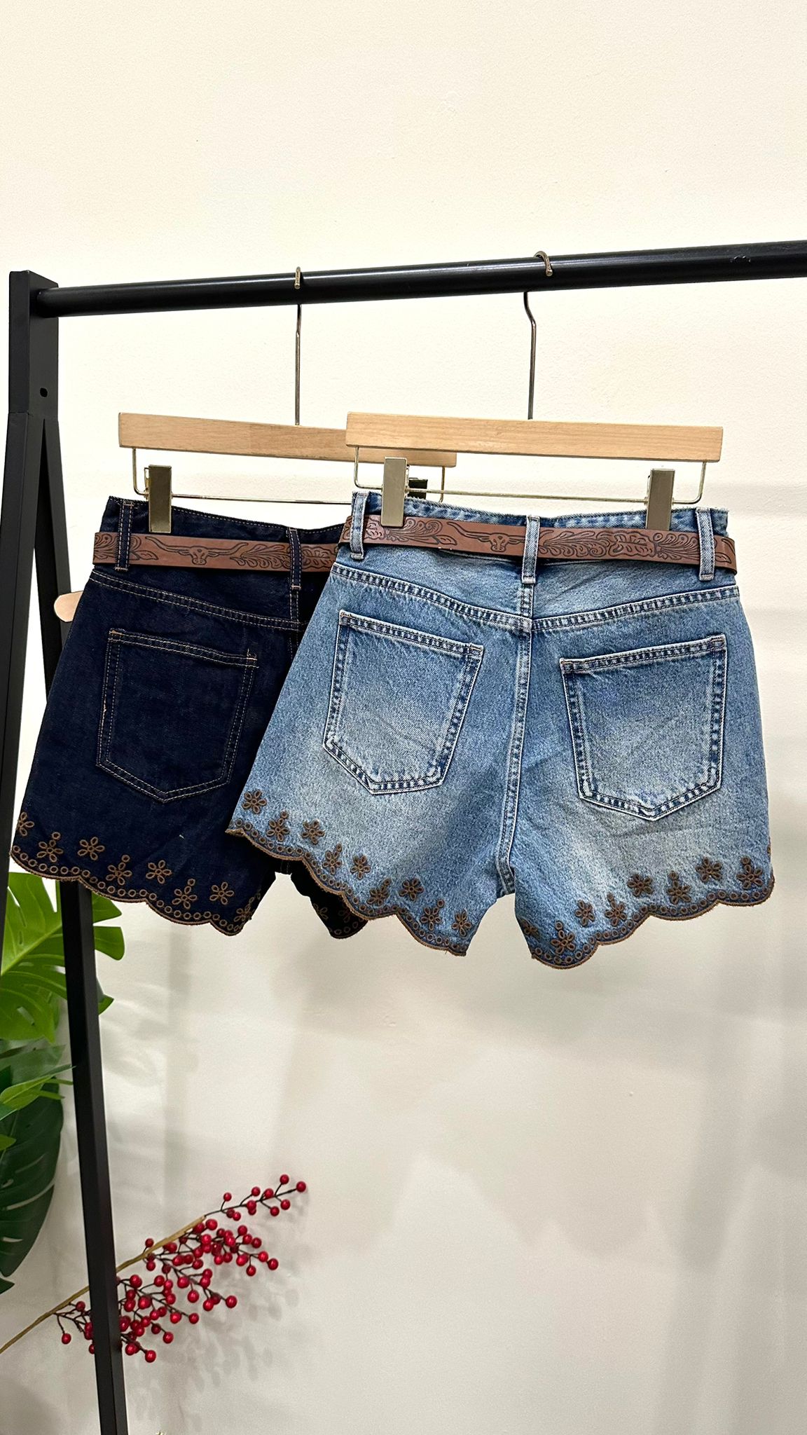 (D2129)Denim Shorts