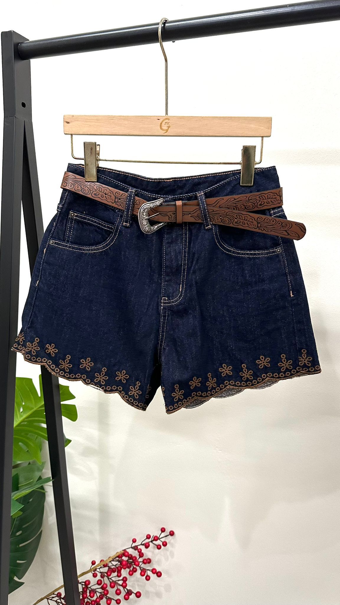 (D2129)Denim Shorts