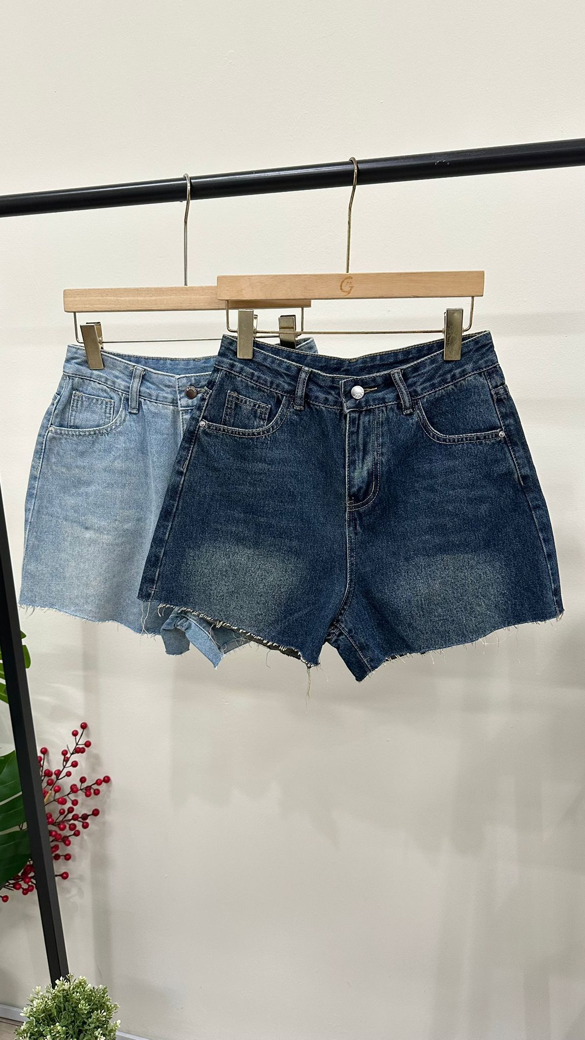(D2131)Denim Shorts