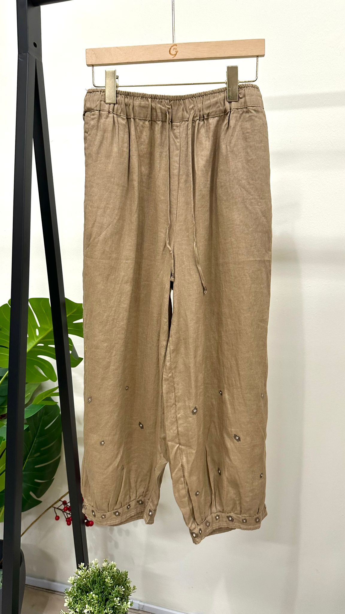 (D2142)Linen Pants