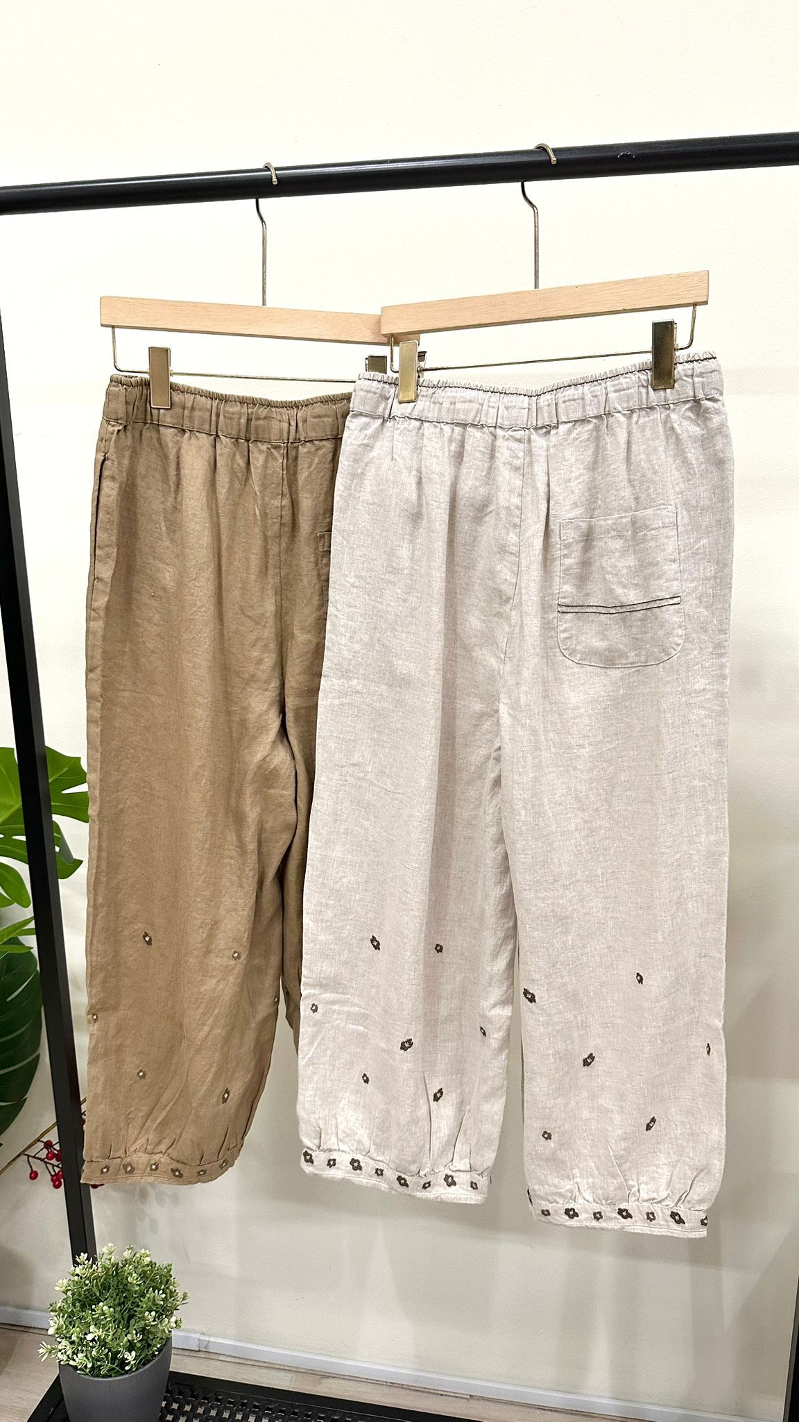 (D2142)Linen Pants