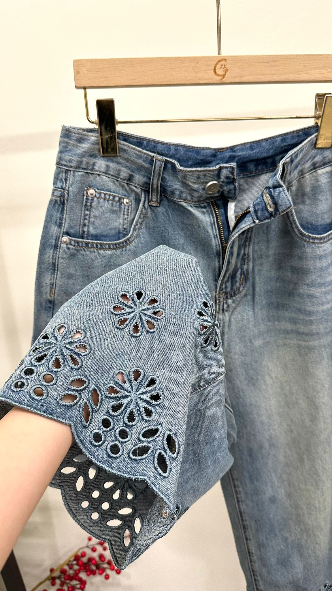 (D2146)Denim Pants