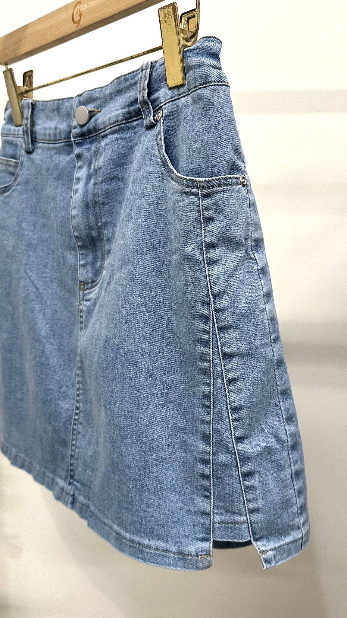 (D2148)Denim Skirt