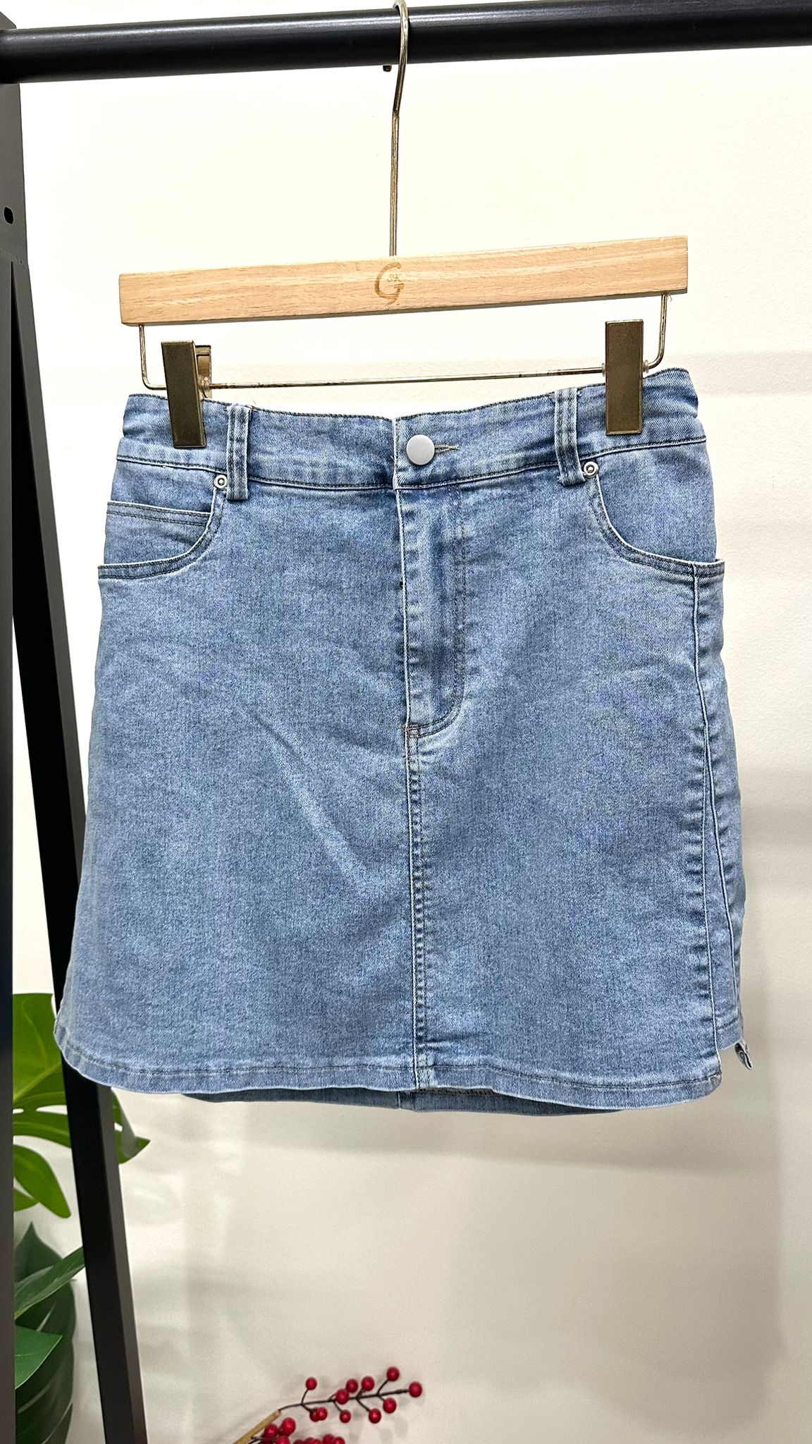 (D2148)Denim Skirt