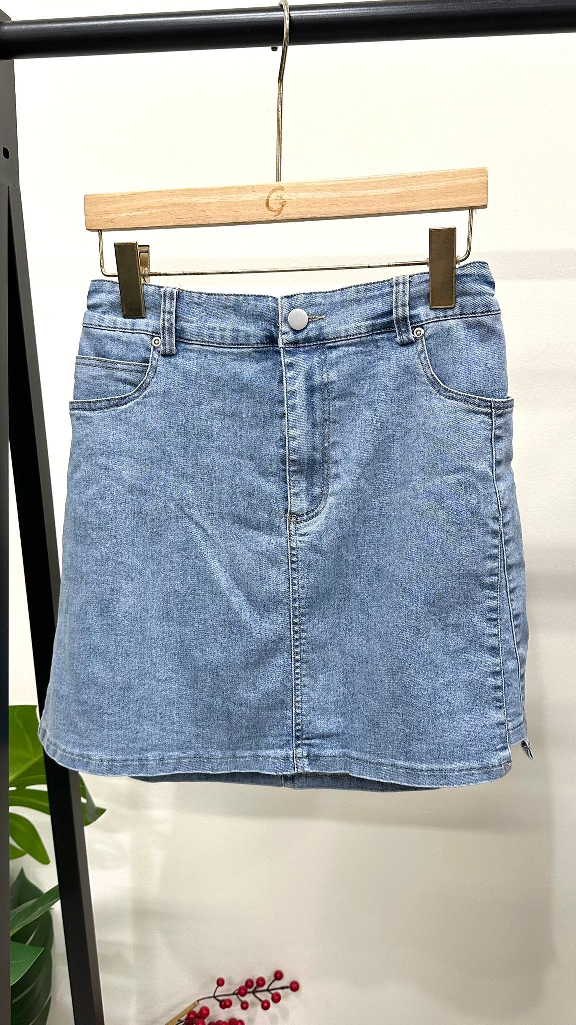 (D2148)Denim Skirt