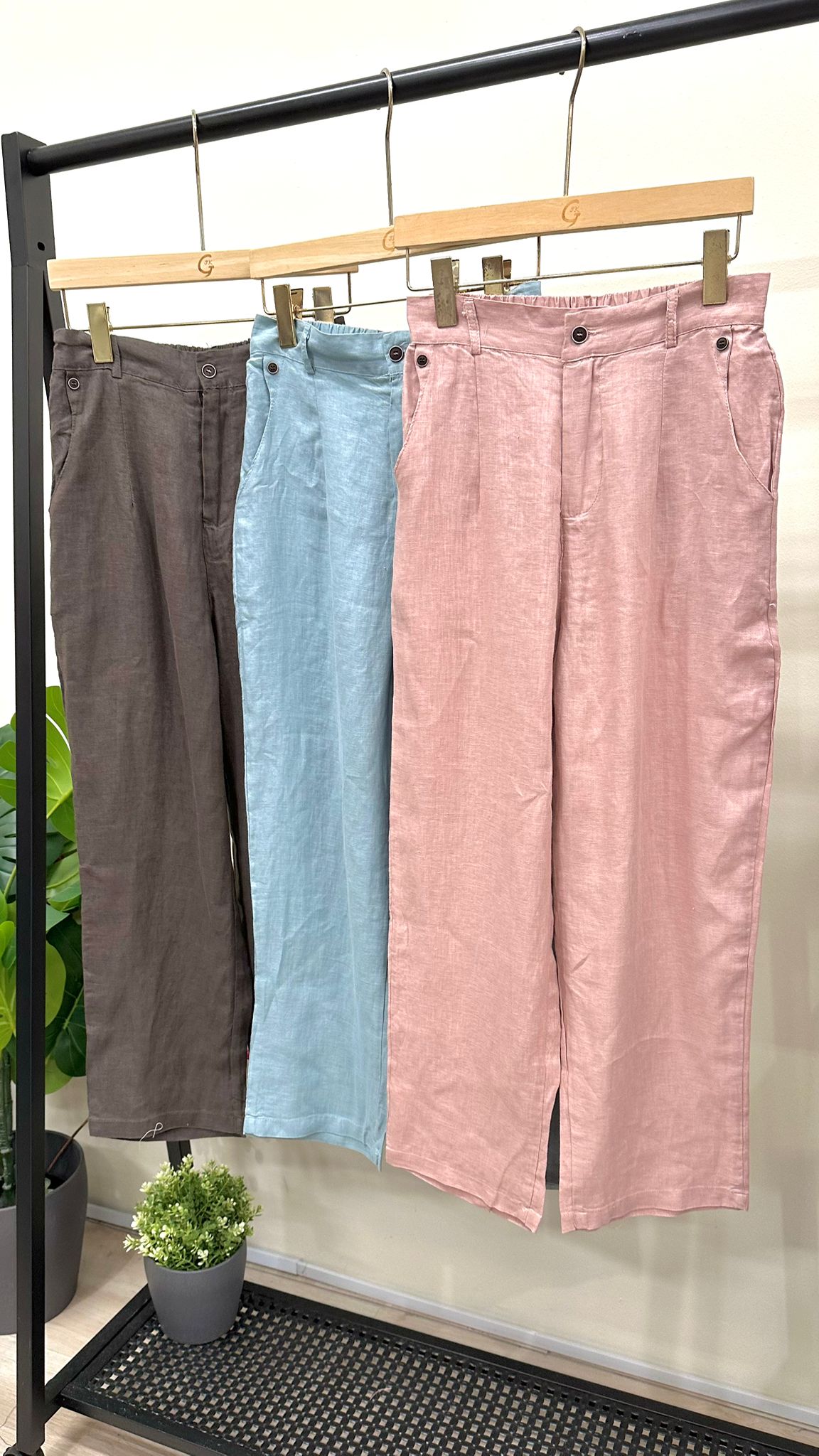 (D2151)Linen Pants