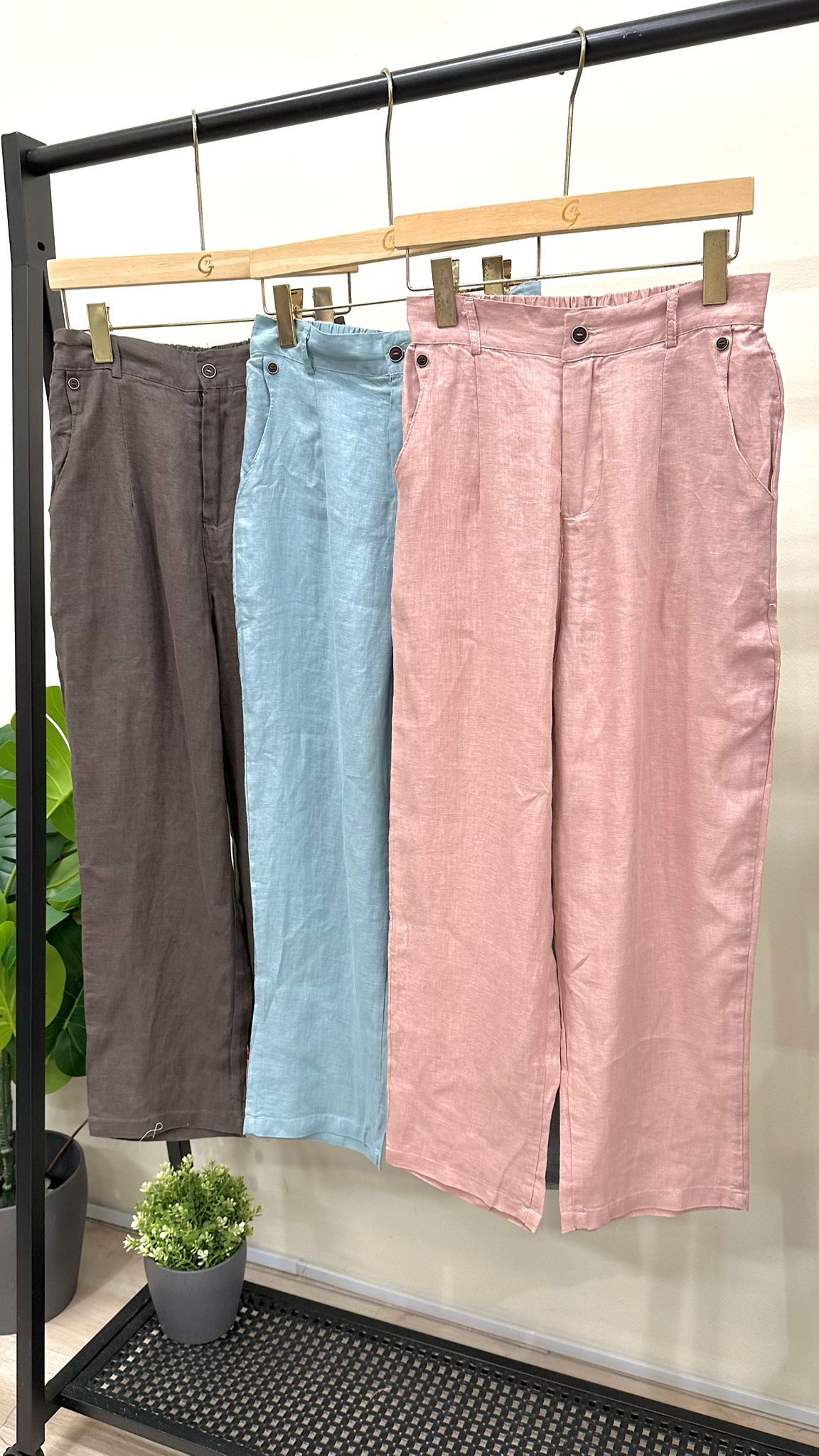 (D2151)Linen Pants