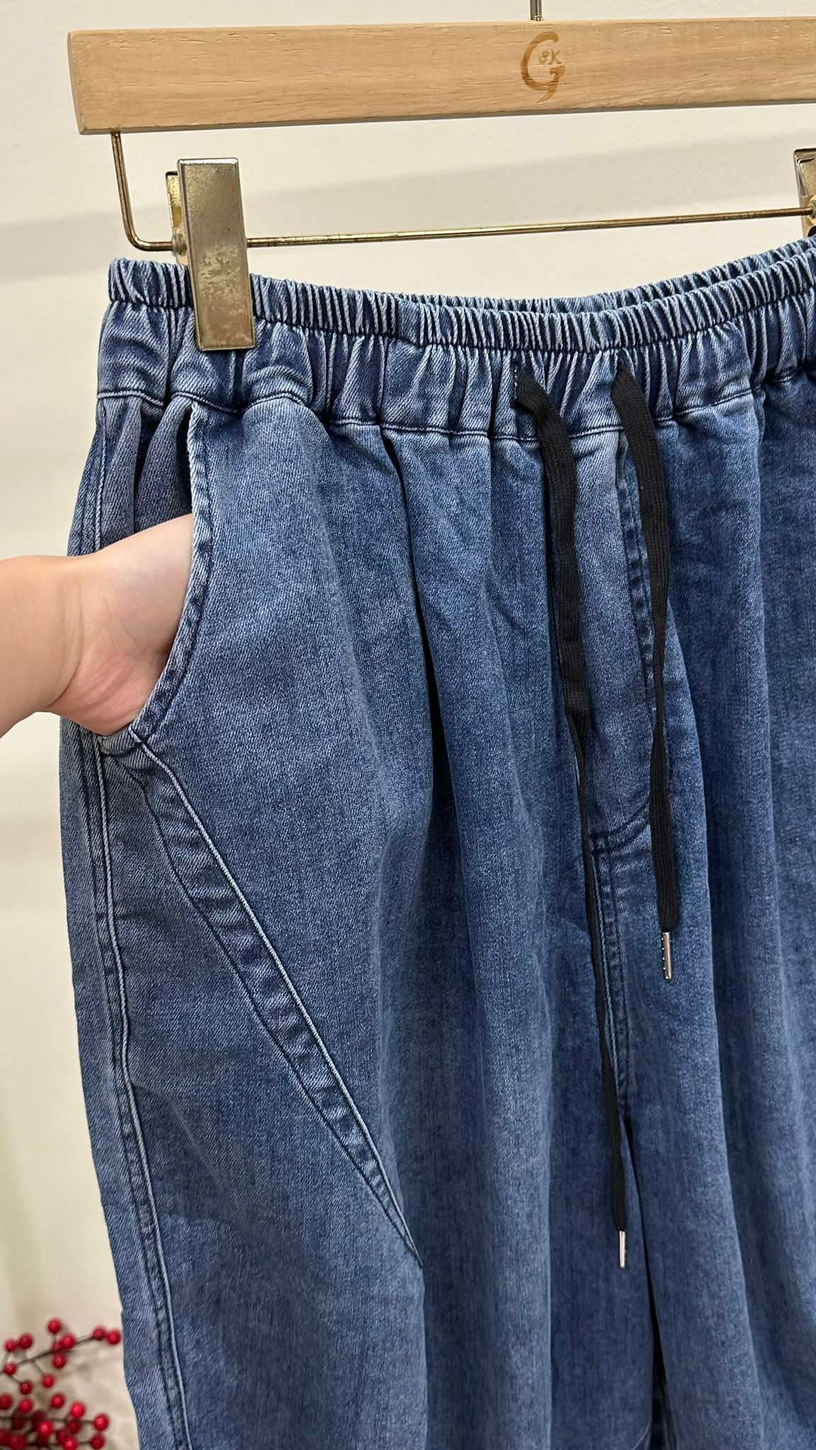 (D2158)Denim Pants