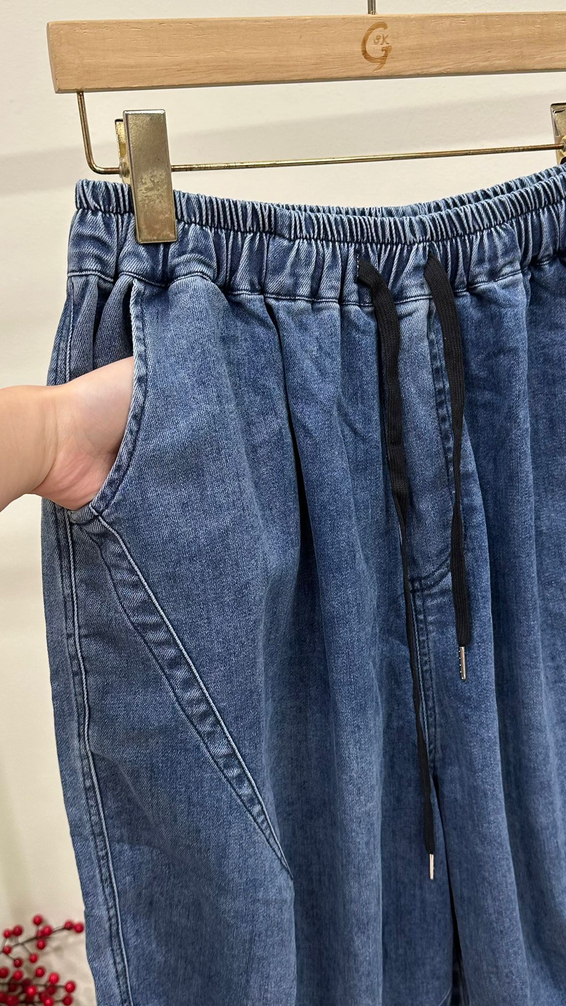 (D2158)Denim Pants