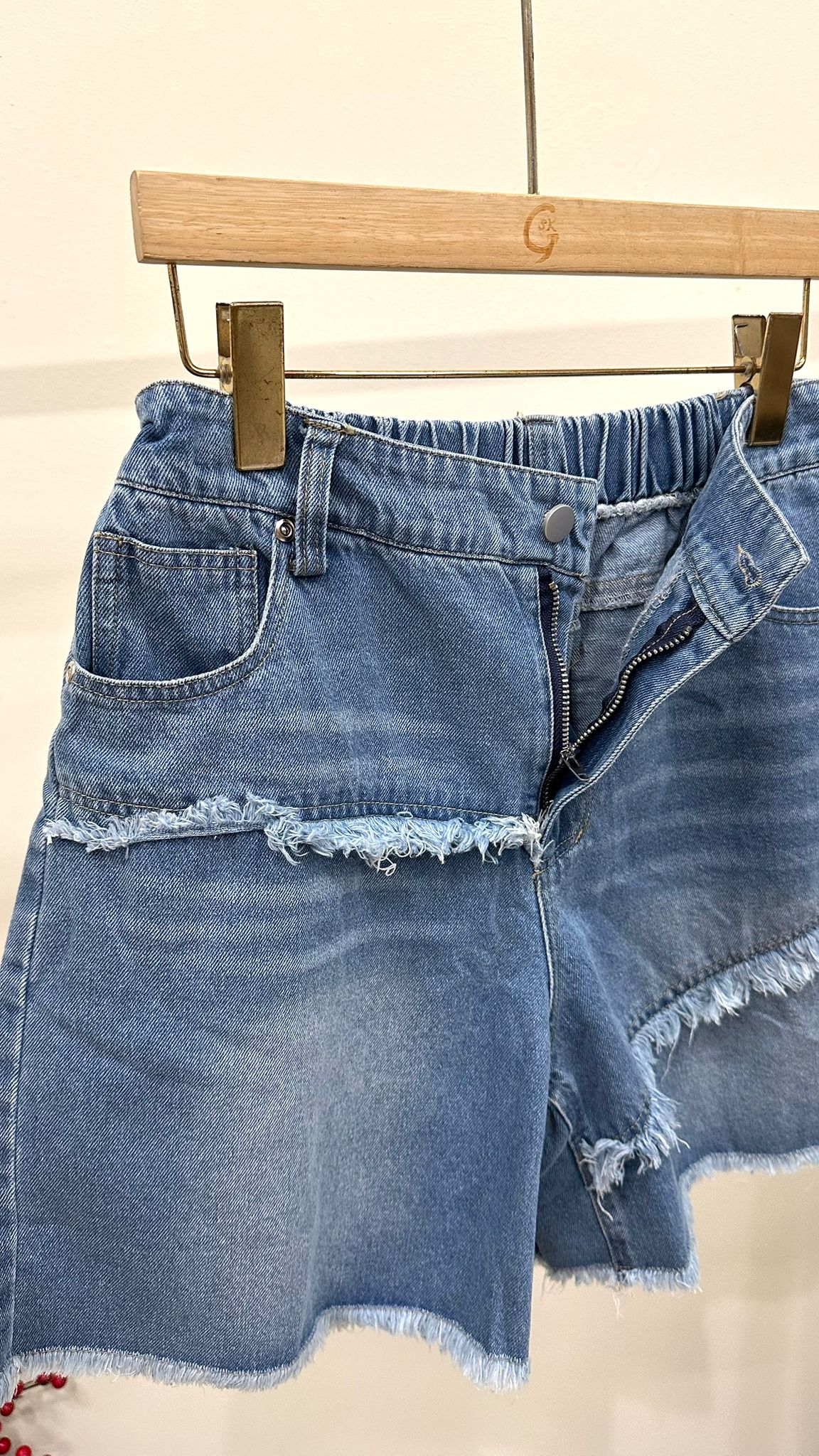 (D2159)Denim Shorts