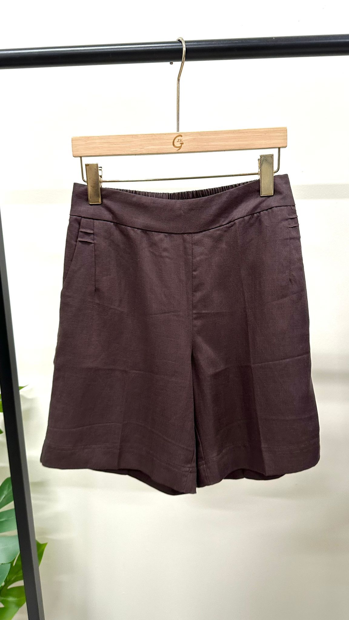 (D2165)Linen Shorts