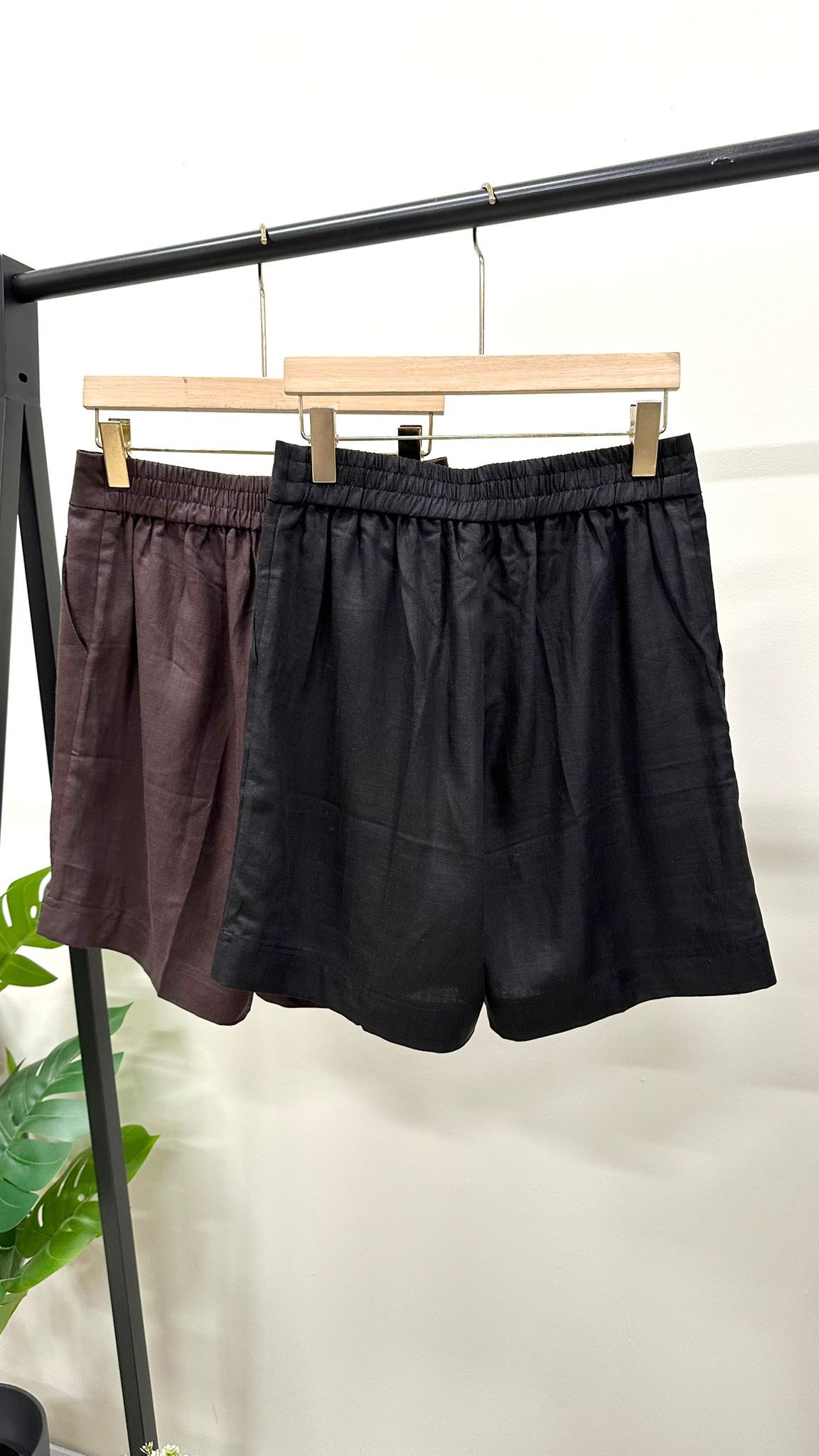 (D2165)Linen Shorts