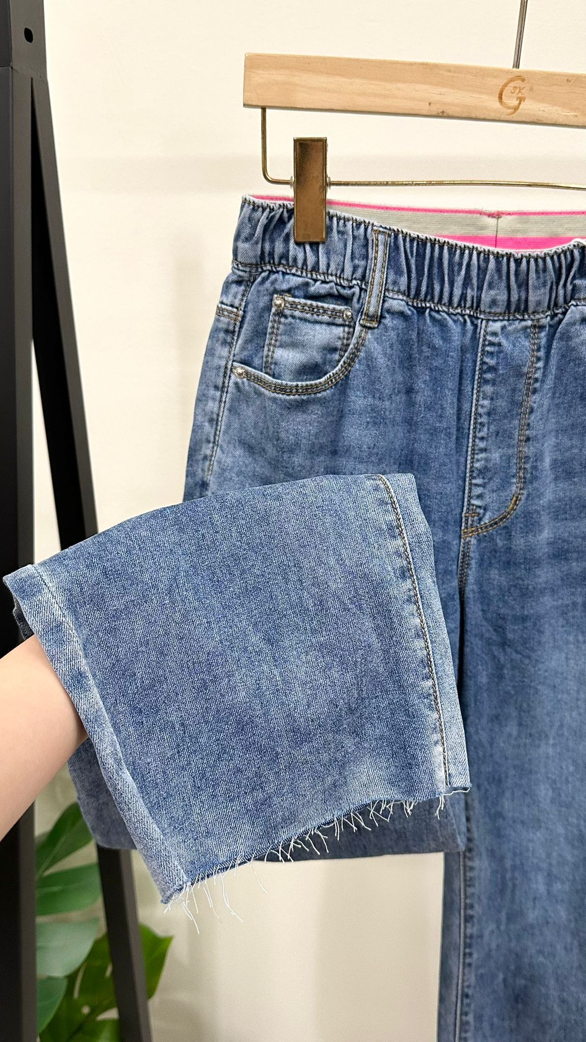 (D2157)Denim Pants