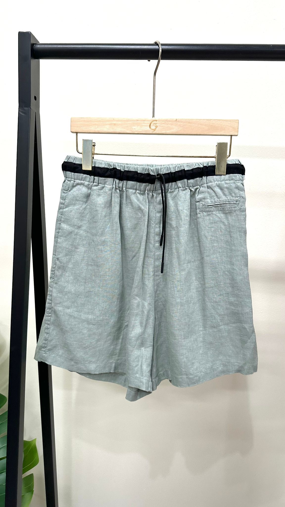 (D2178)Linen Shorts