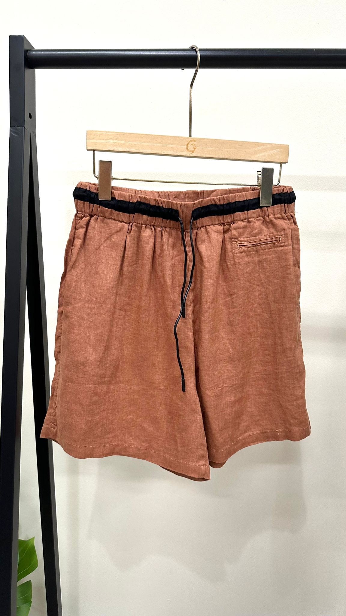 (D2178)Linen Shorts