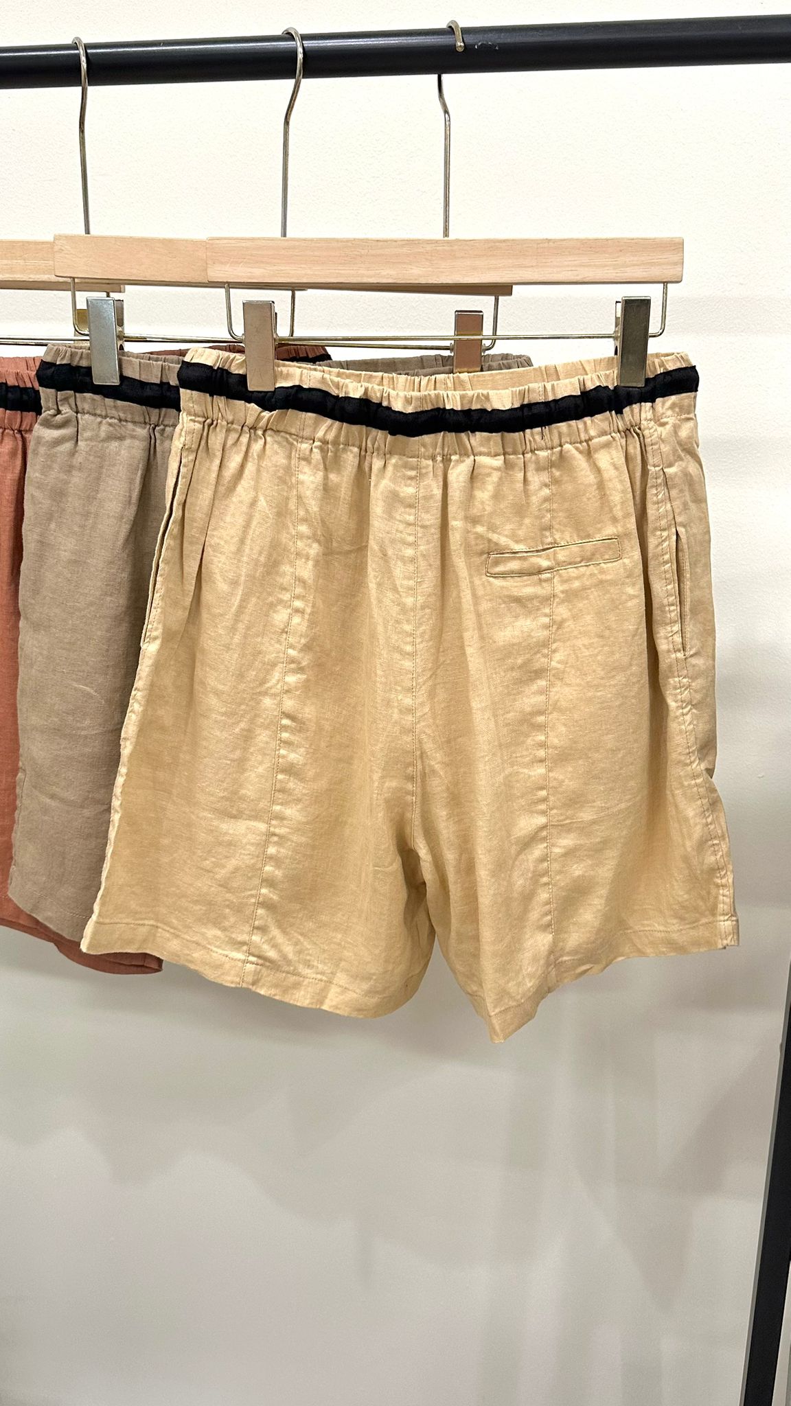 (D2178)Linen Shorts