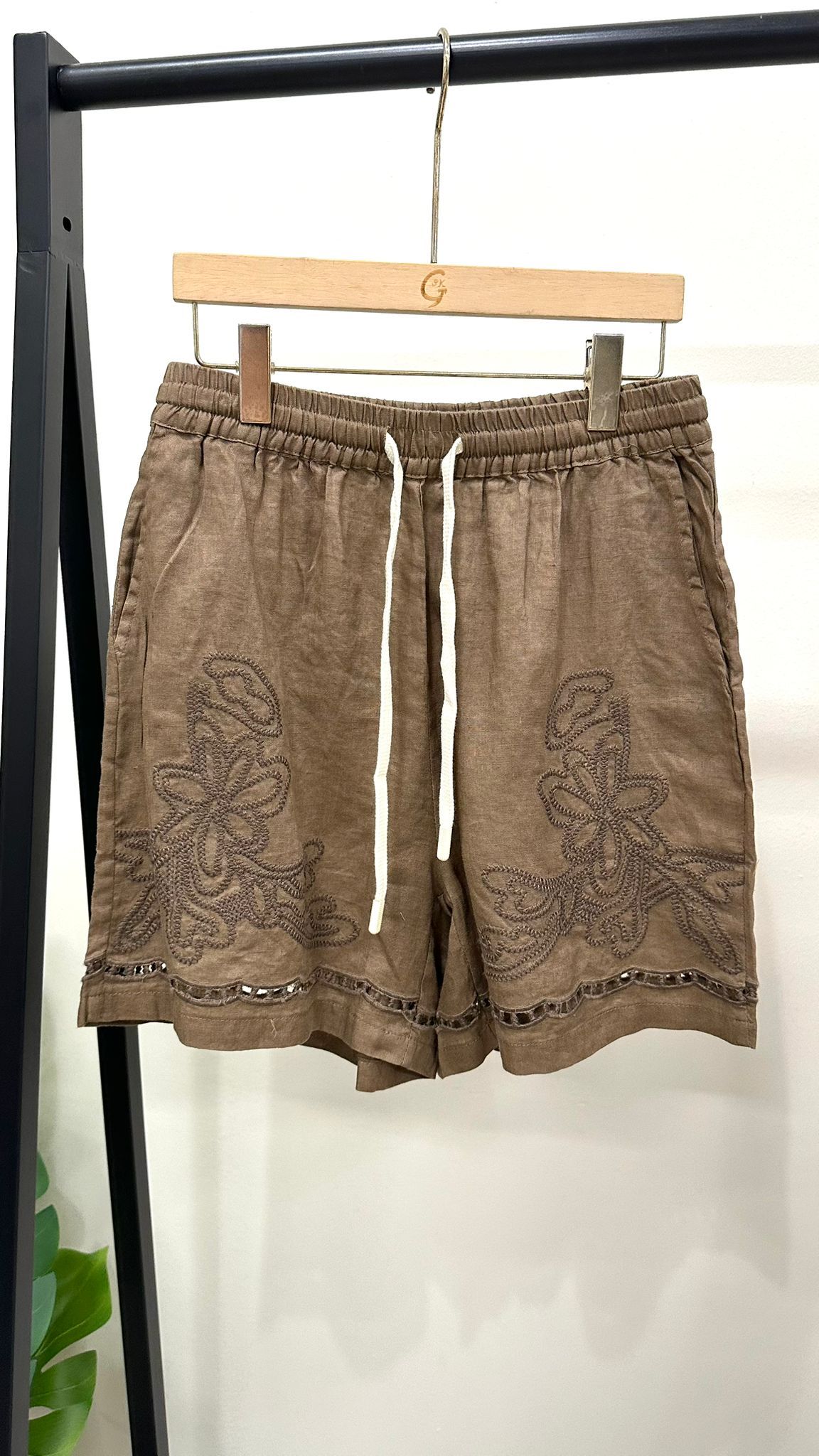 (D2180)Linen Shorts