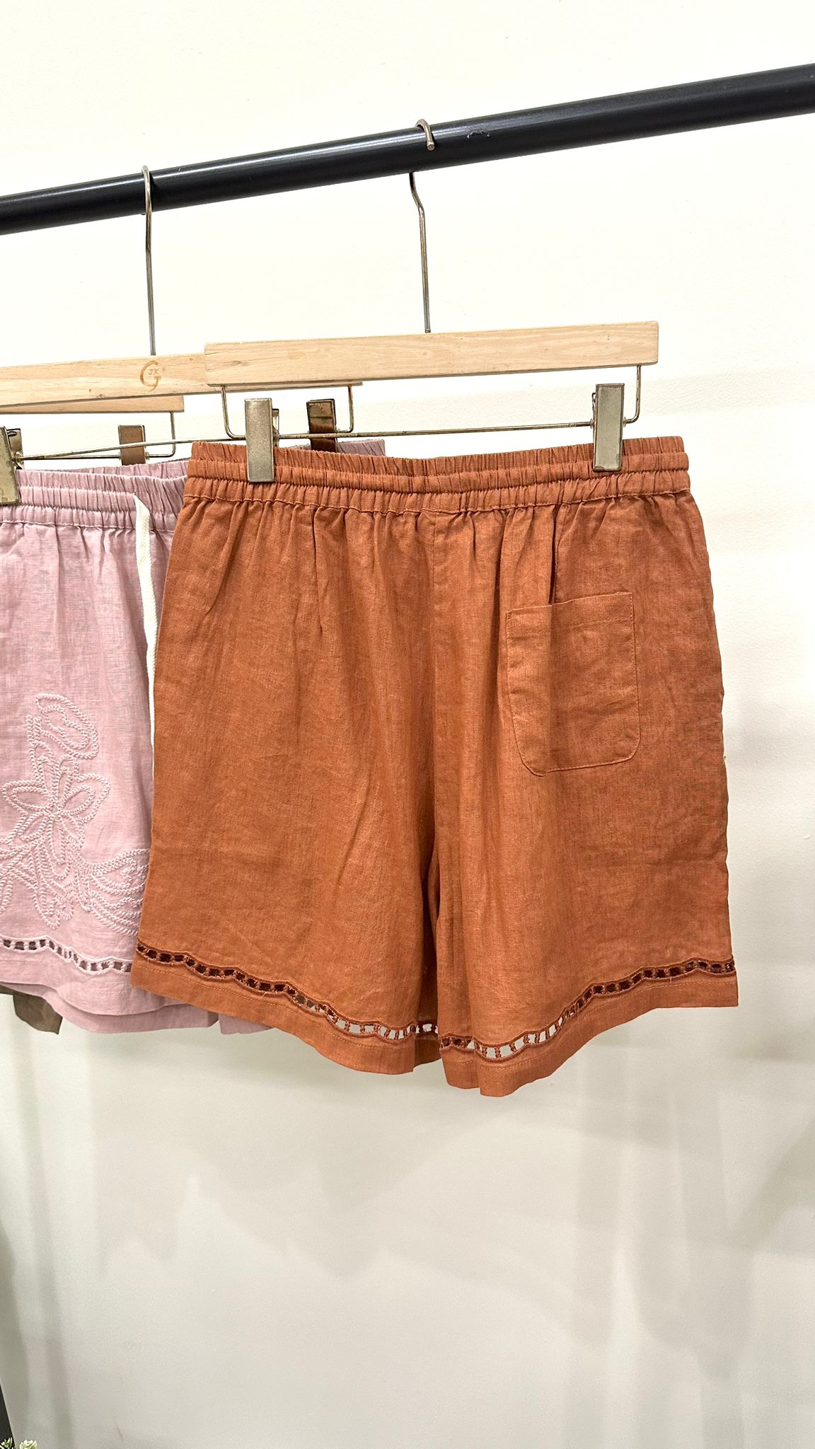 (D2180)Linen Shorts
