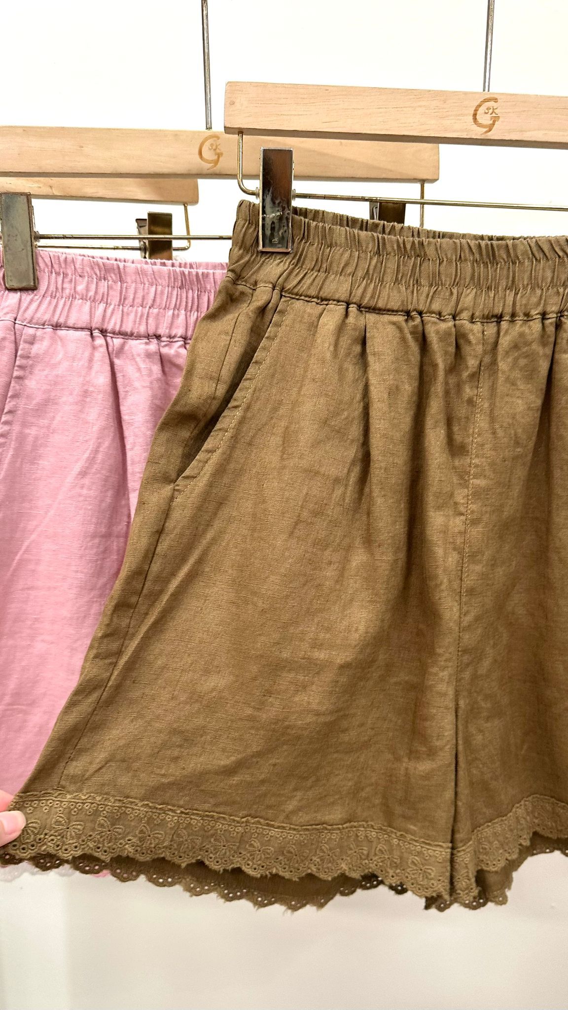 (D2181)Linen Shorts