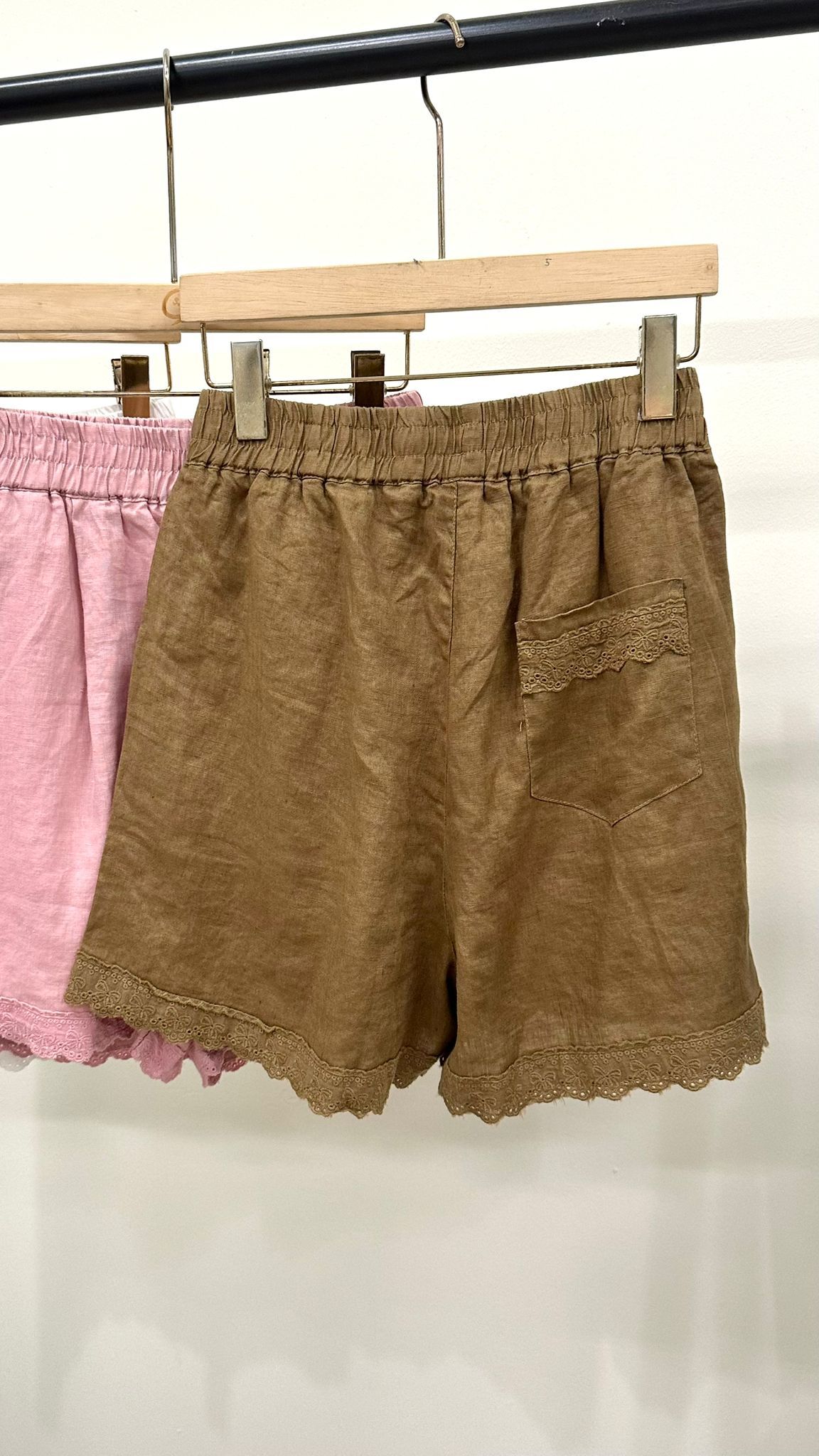 (D2181)Linen Shorts