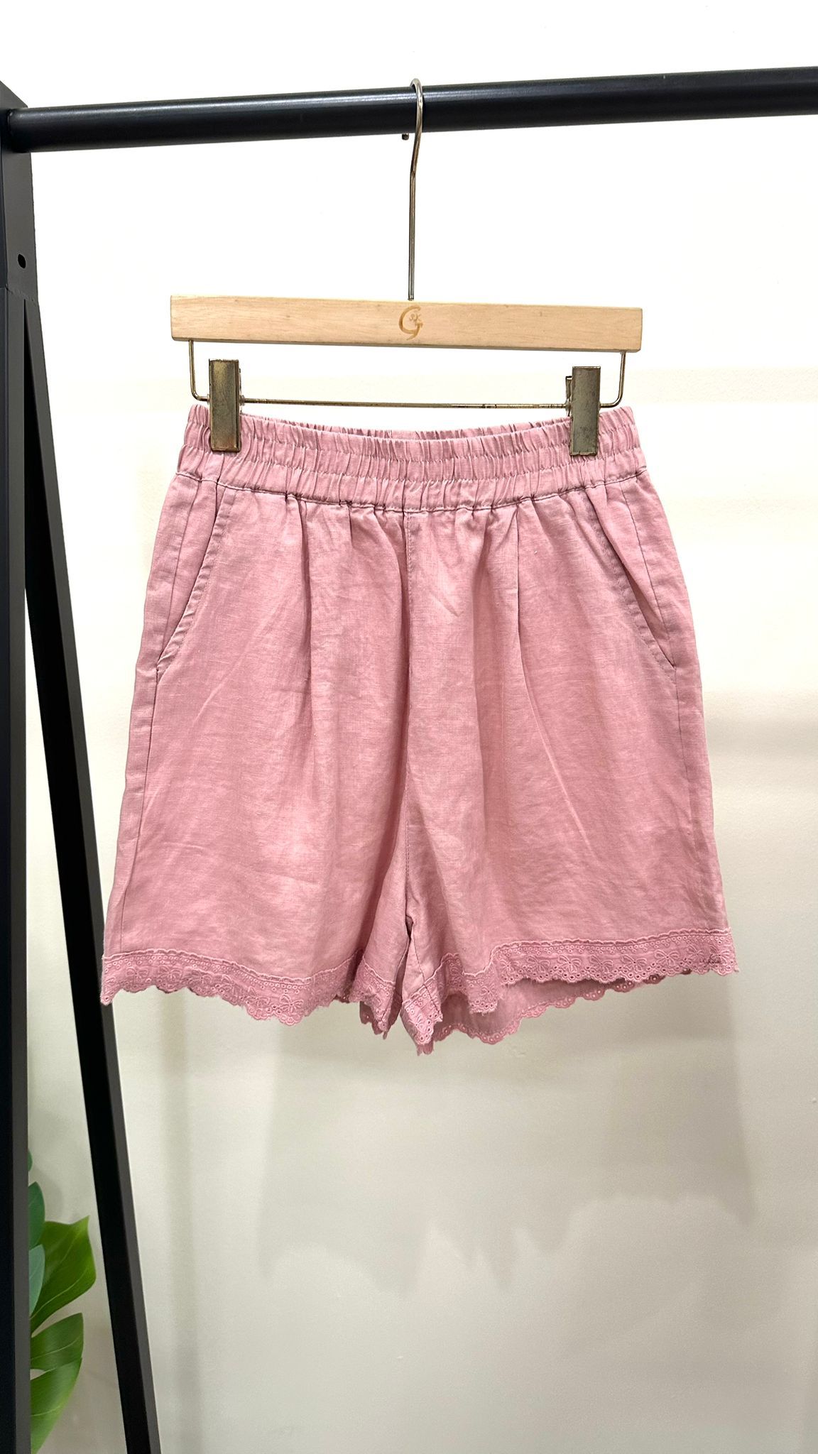 (D2181)Linen Shorts