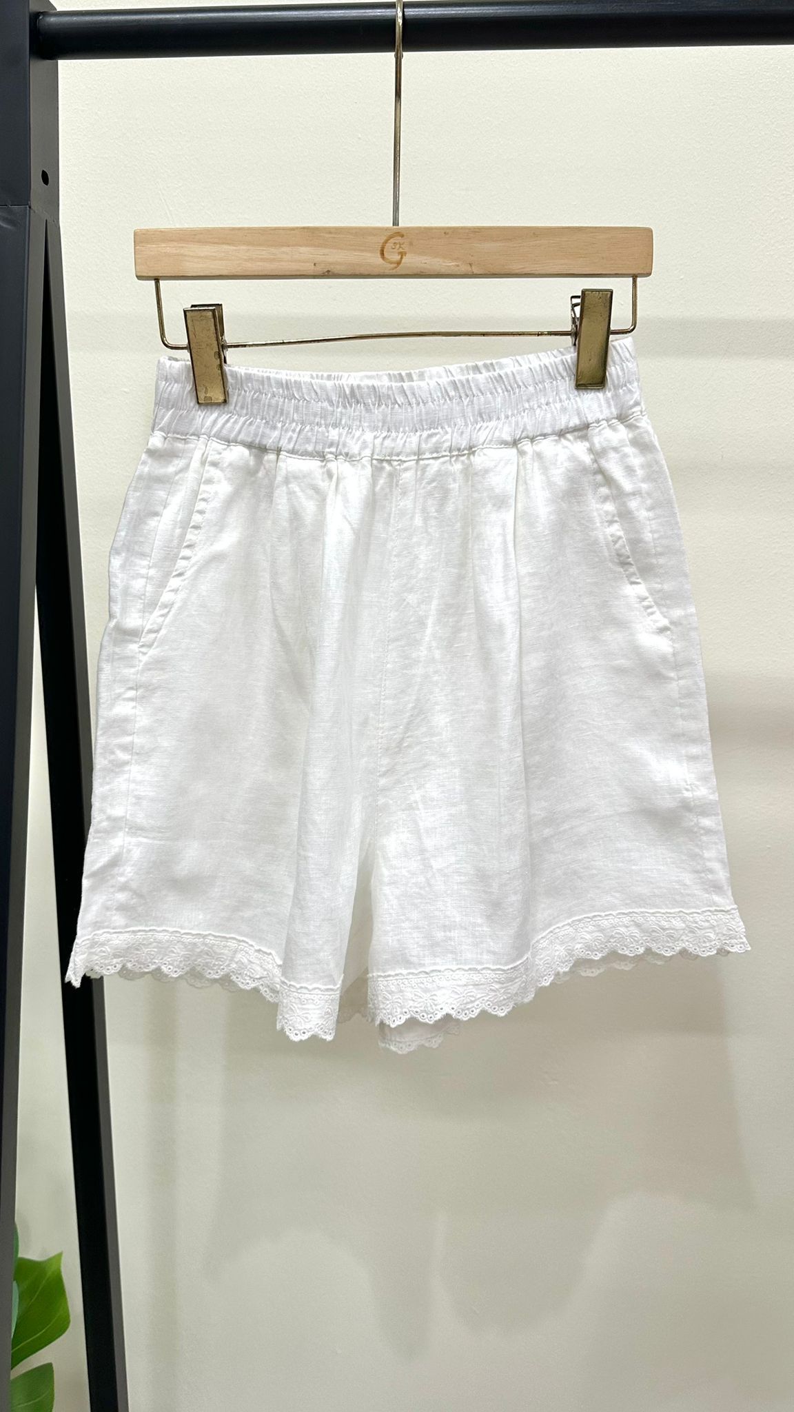 (D2181)Linen Shorts