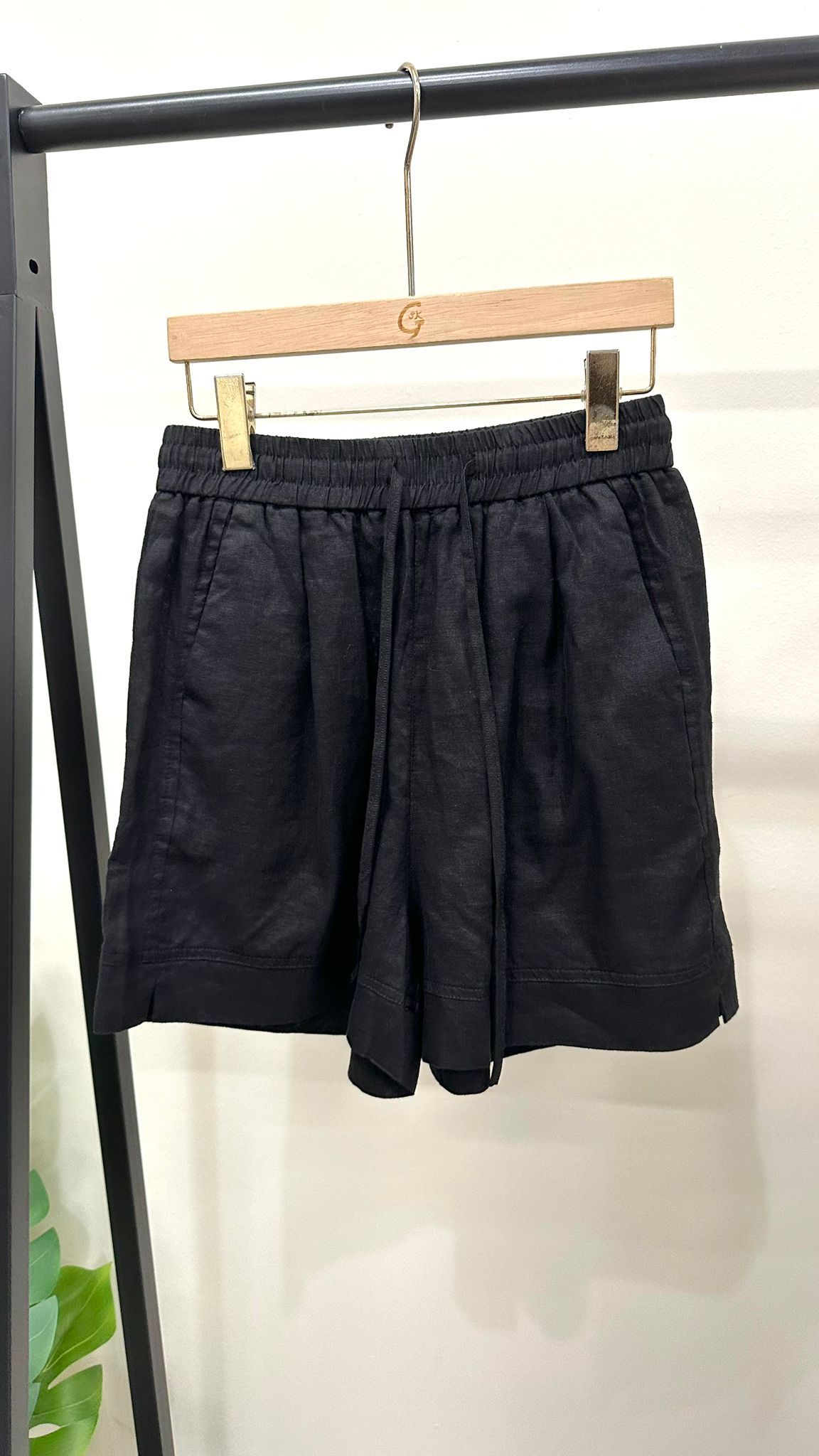 (D2182)Linen Shorts
