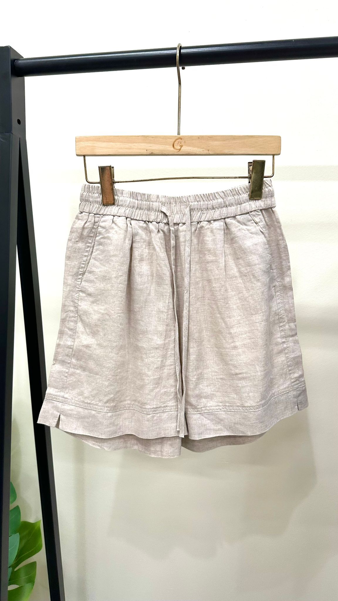 (D2182)Linen Shorts