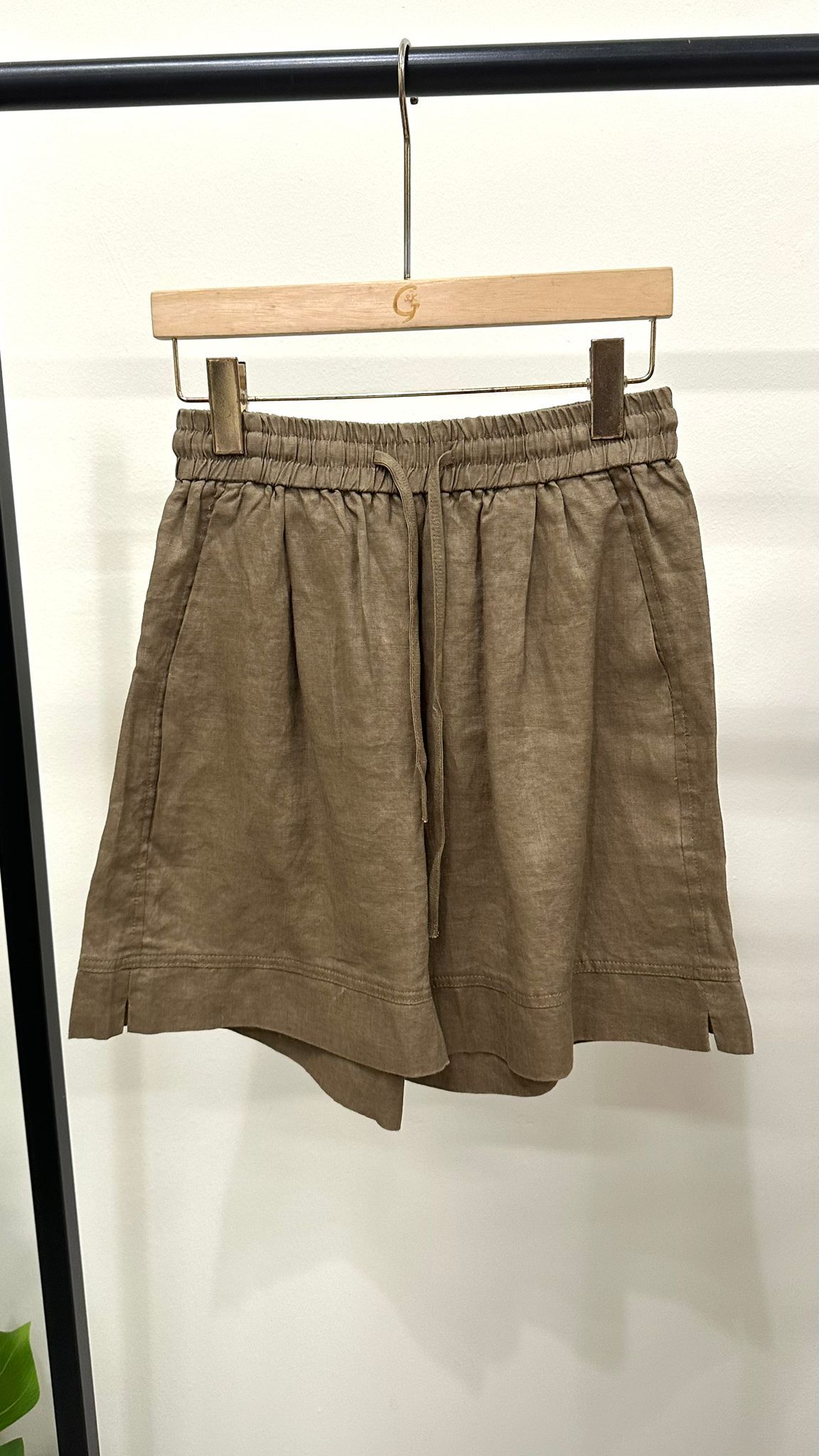 (D2182)Linen Shorts