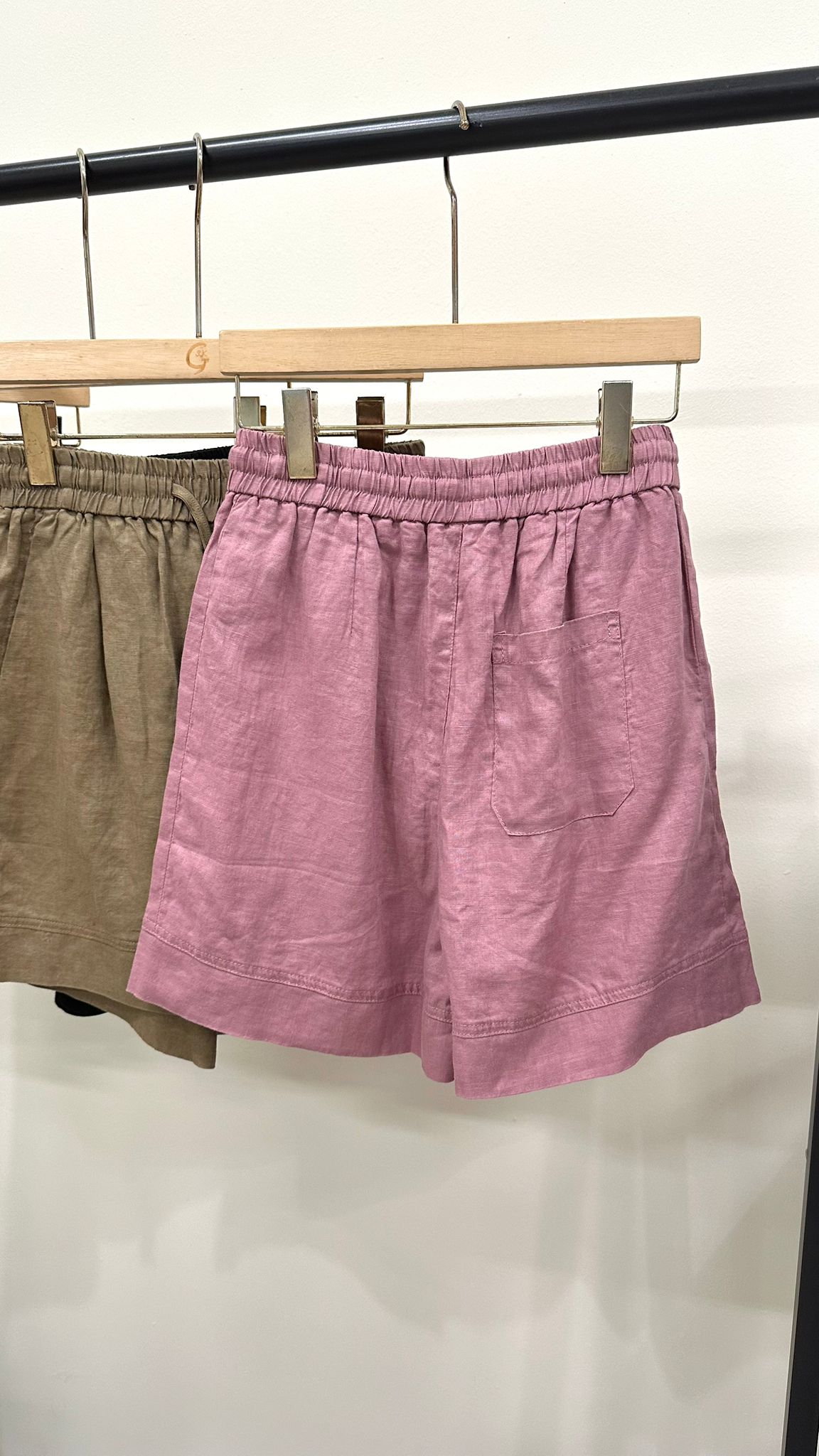 (D2182)Linen Shorts