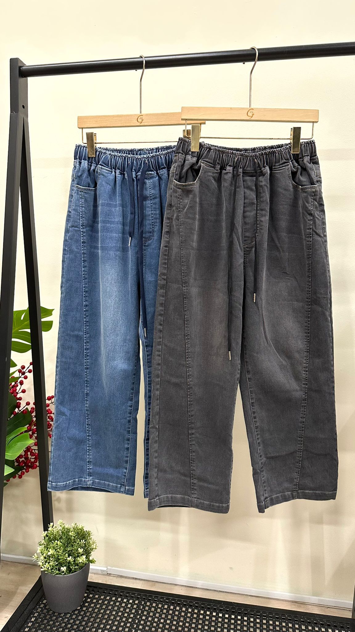 (D2245)Denim Pants