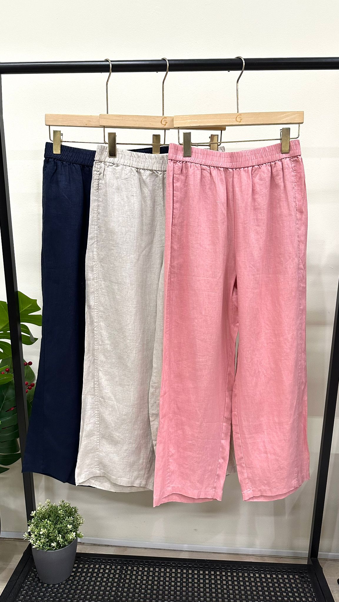 (D2249)Linen Pants