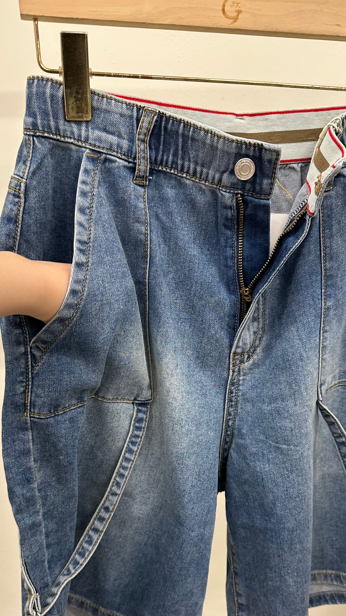 (D2328)Denim Pants