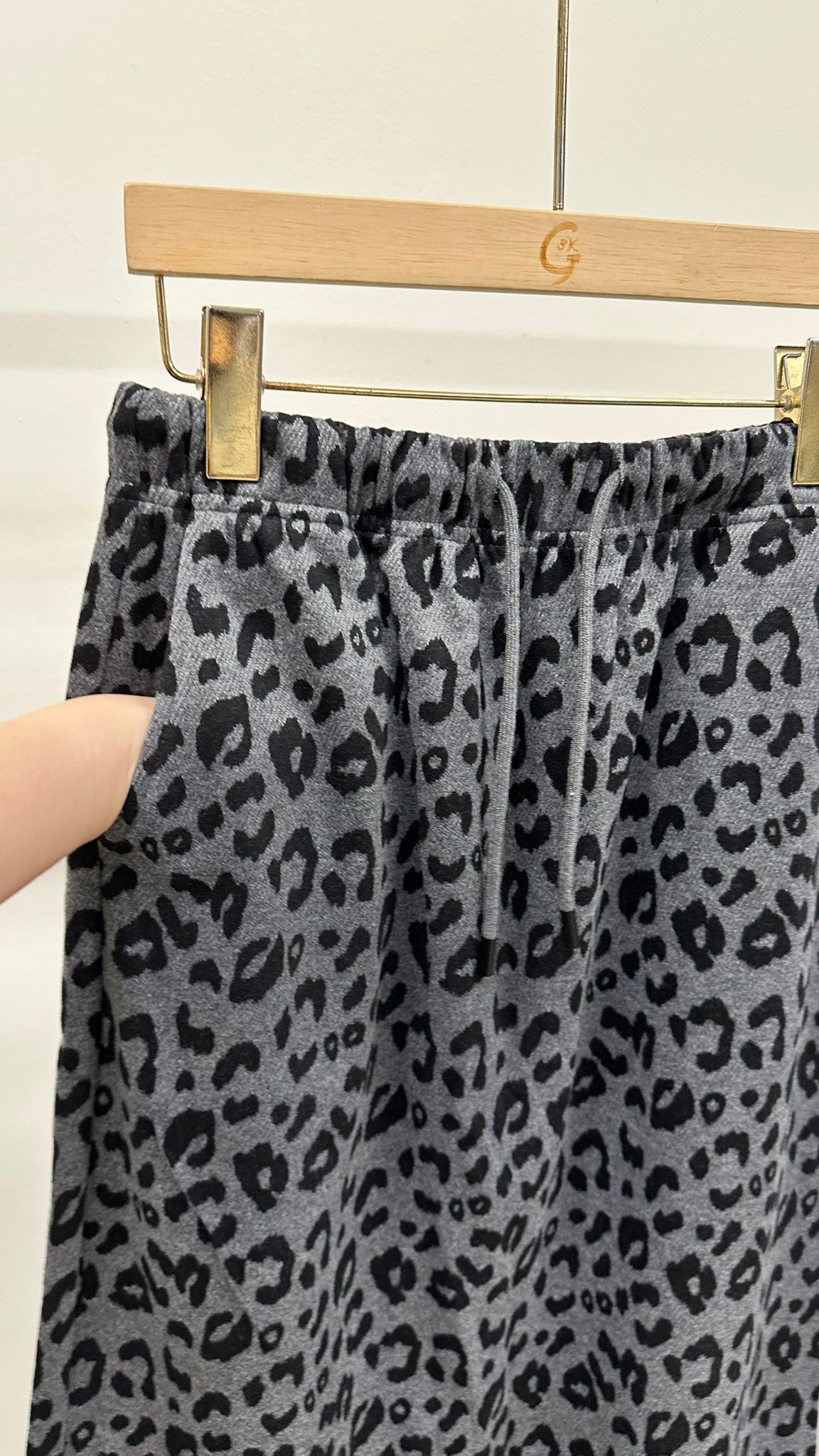 (D2370)Leopard Pattern Skirt
