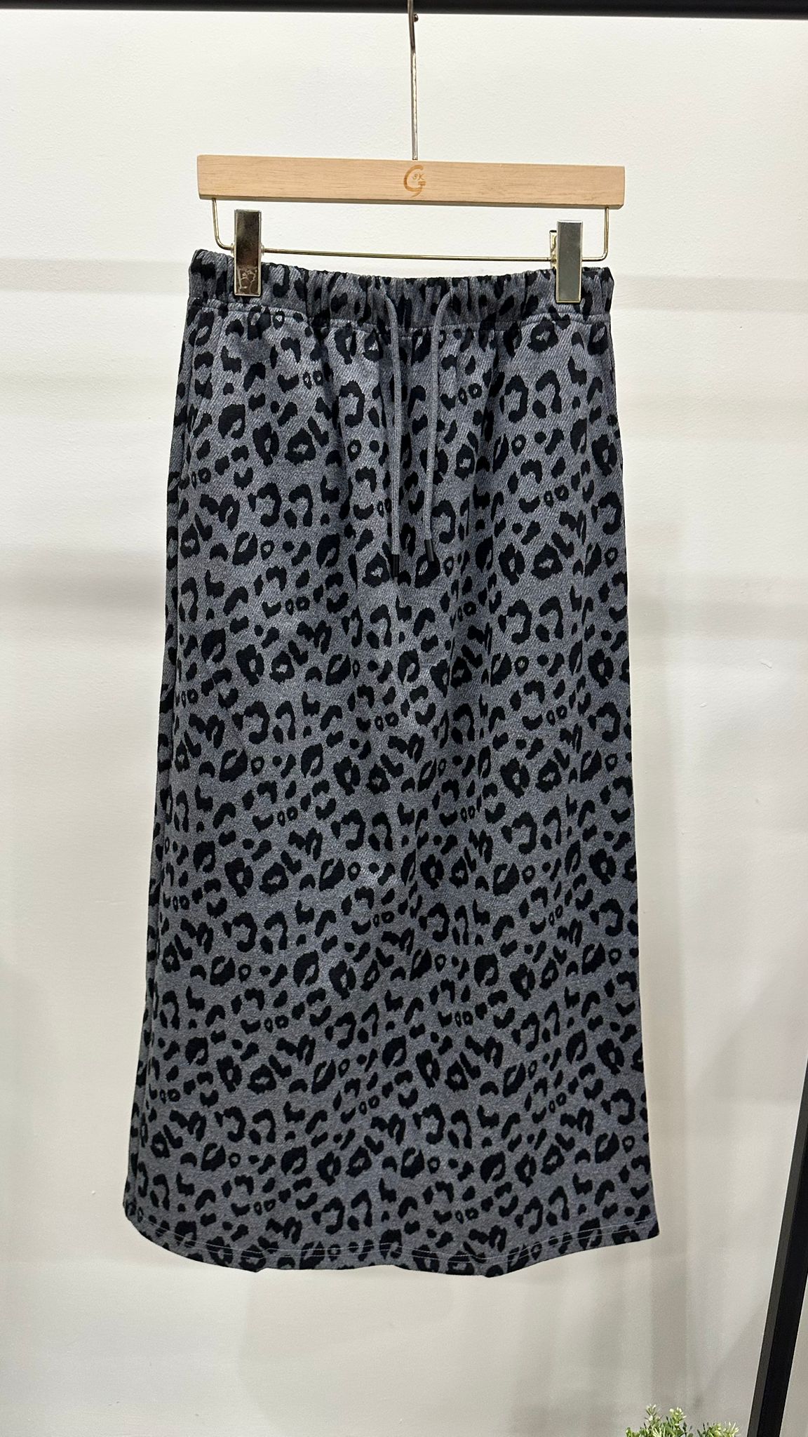 (D2370)Leopard Pattern Skirt
