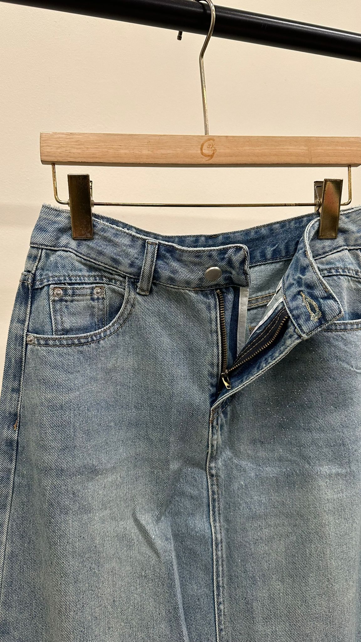 (D2378)Denim Skirt
