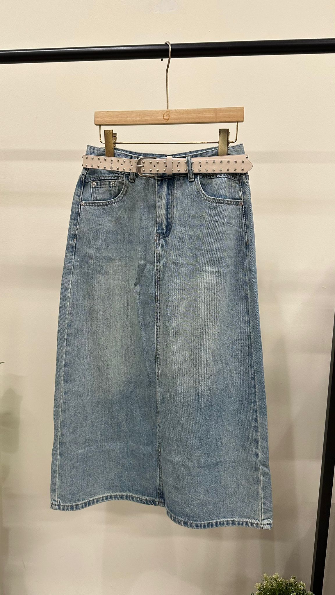 (D2378)Denim Skirt